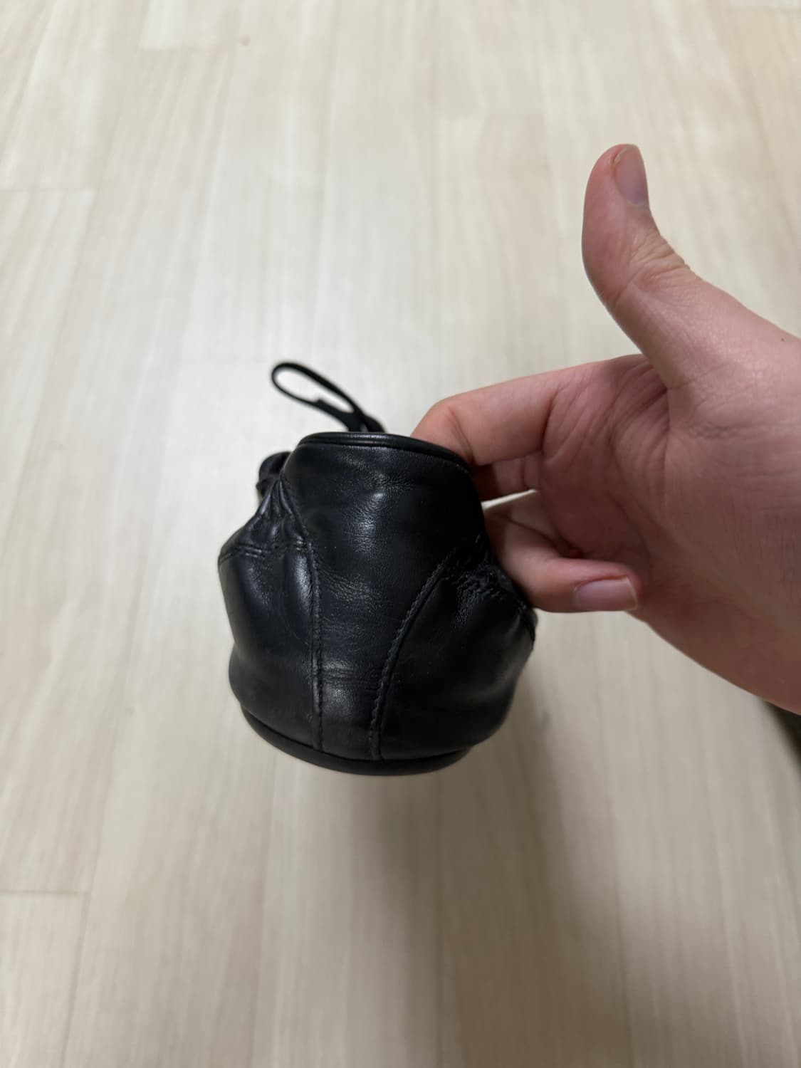 프라다 컬랩스 레더 블랙 uk10 상품이미지6