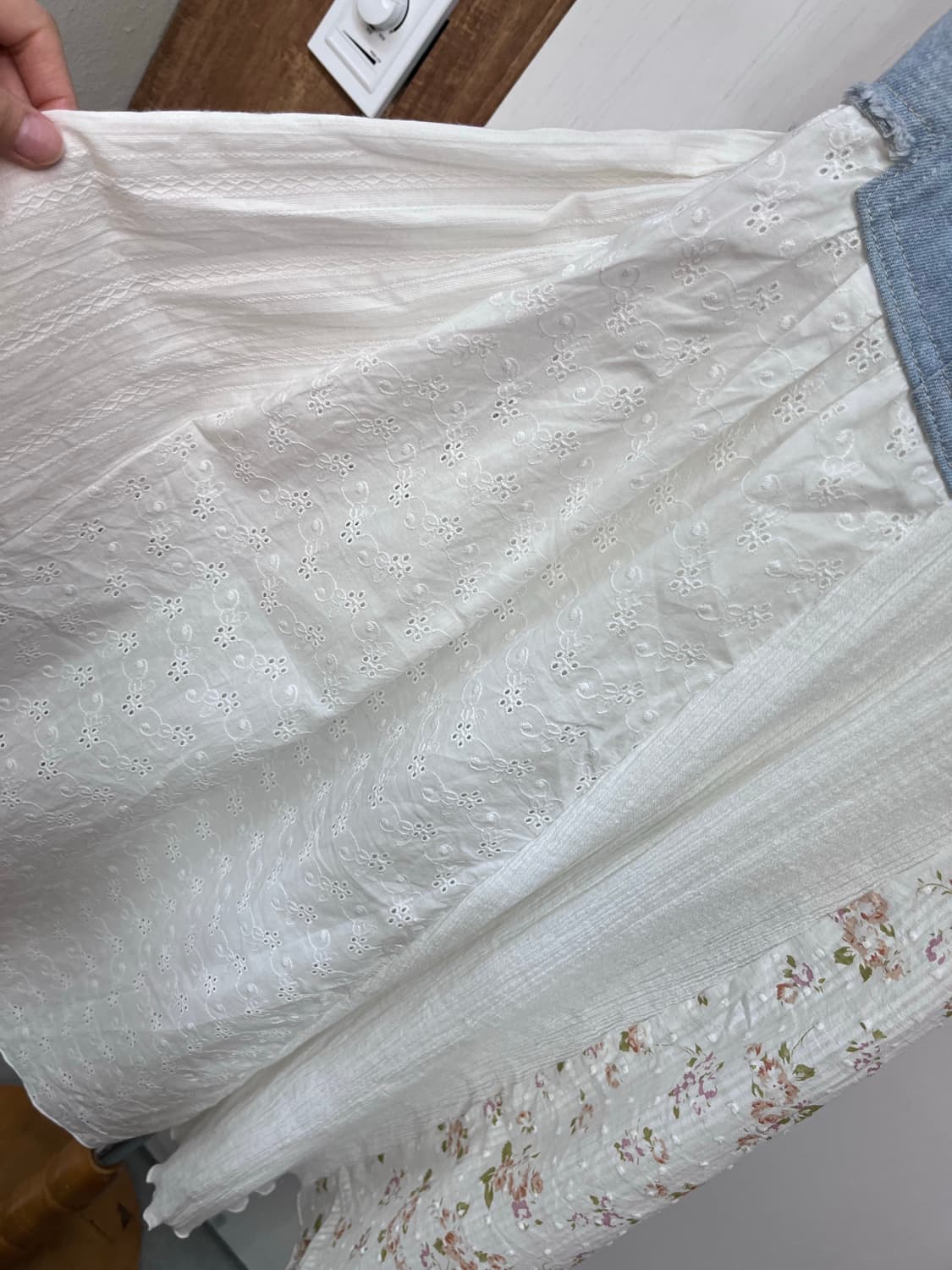 일본 데님 멜빵 패치워크 원피스 상품이미지4