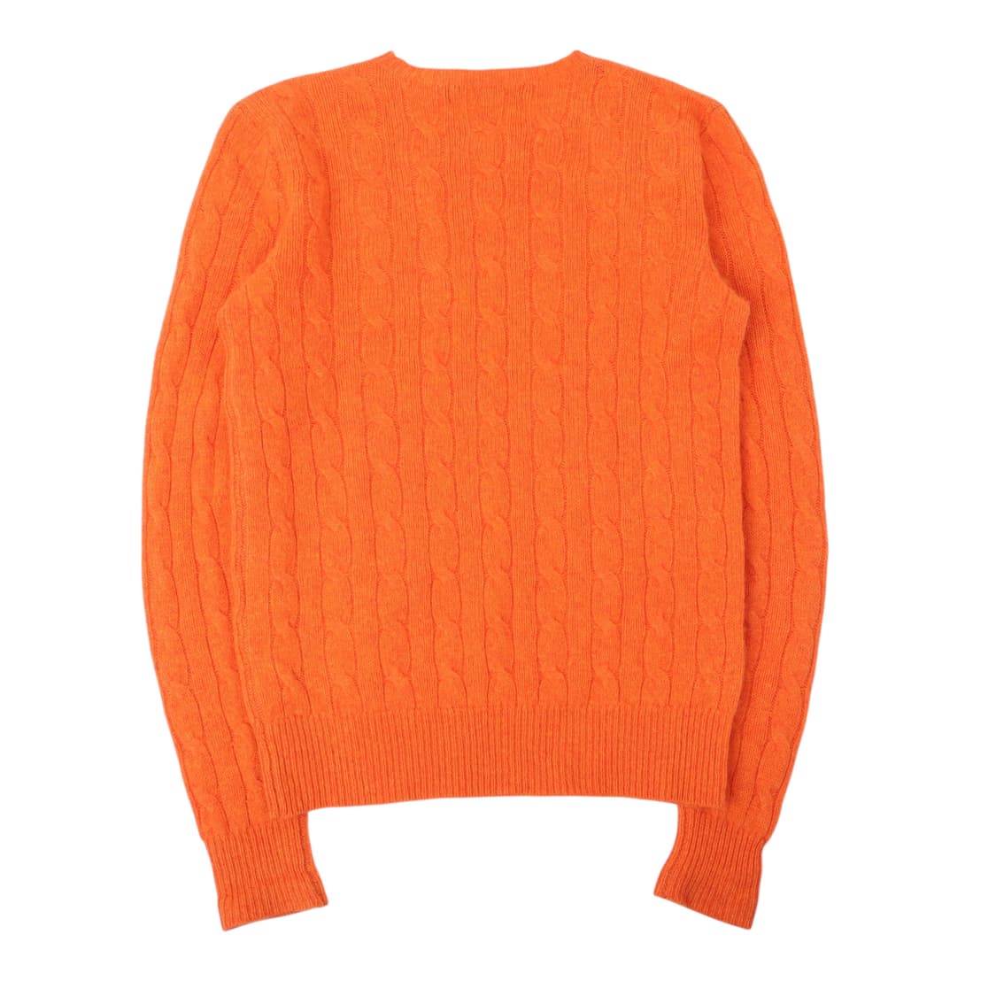 랄프로렌 오렌지 레더 숄더패치 케이블 니트 상품이미지5