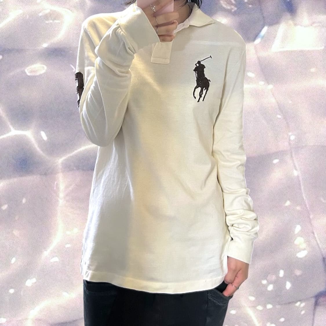 폴로 랄프로렌 신형 빅포니 치프키프 넘버 긴팔 카라 티셔츠 아이보리 M 상품이미지1