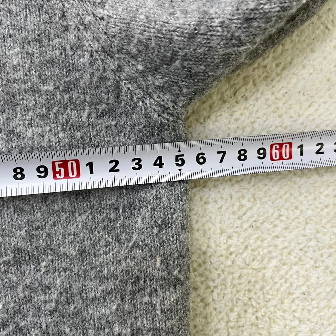 실측확인 빈티지 레이어드 데님 니트 0316M 상품이미지5