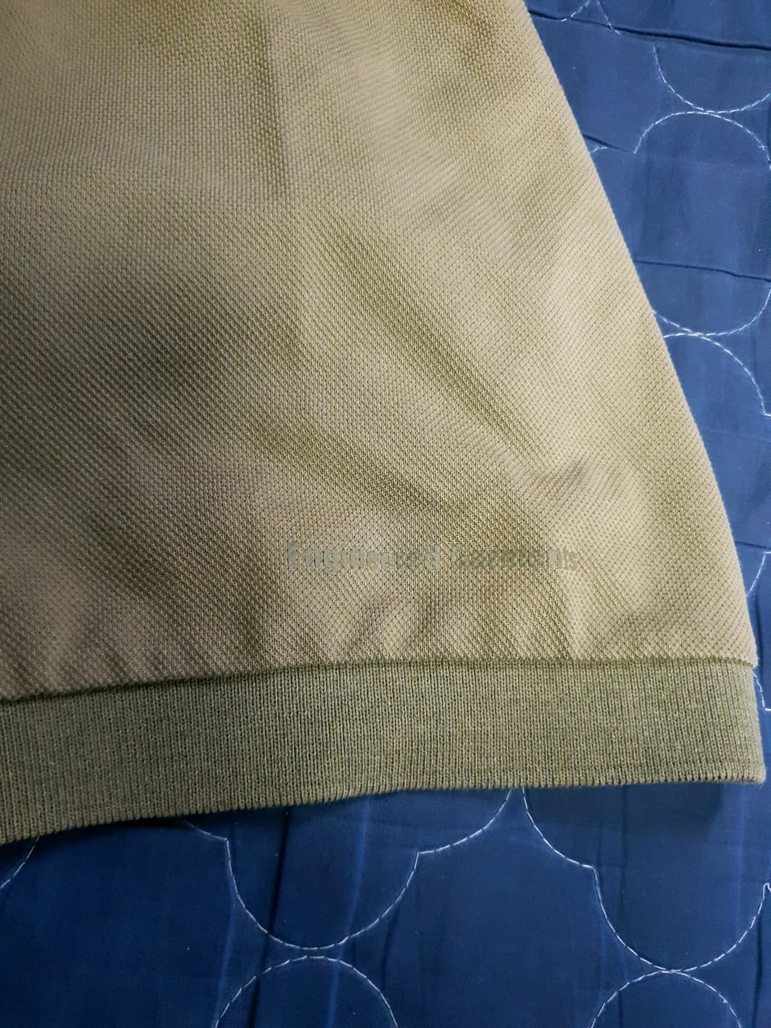 (단종매물) 유니클로 엔지니어드 가먼츠 배색 코튼 반팔 카라티 (XL). 상품이미지3