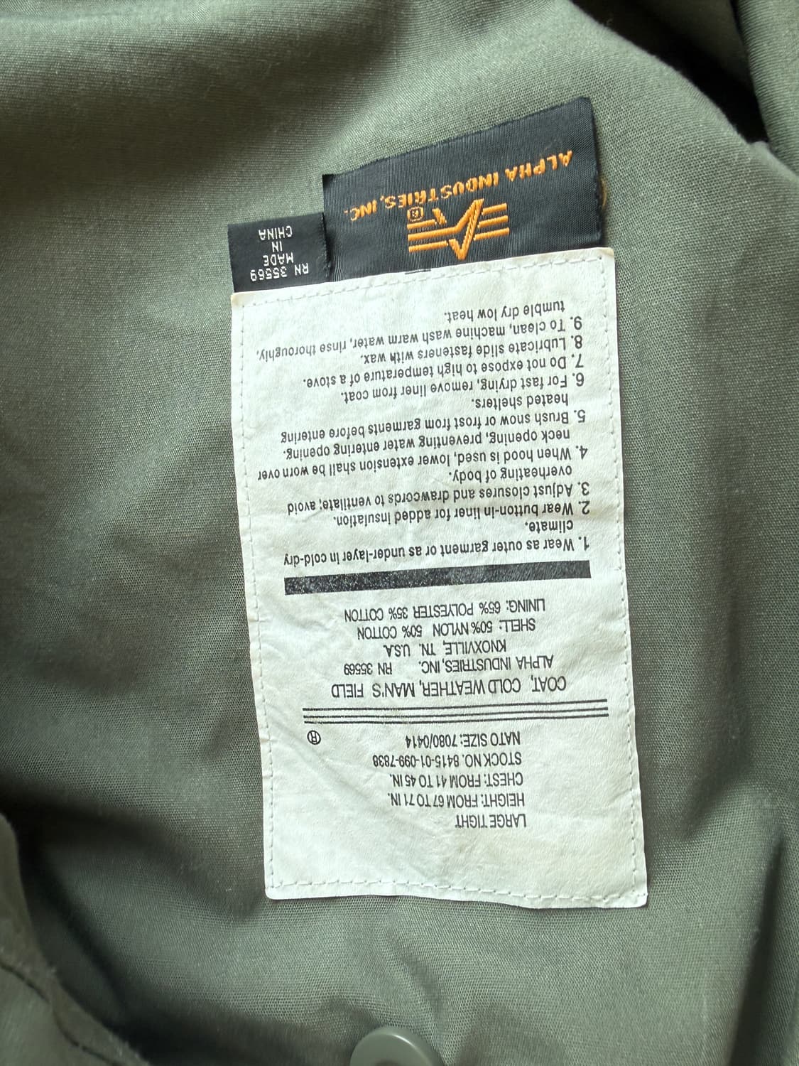 알파인더스트리 M65 L 상품이미지2