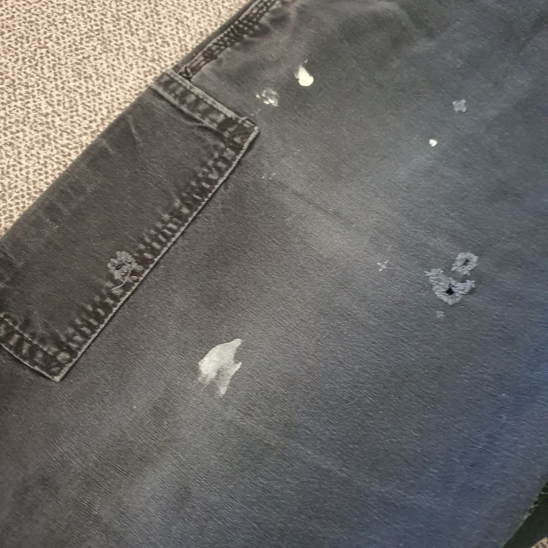 칼하트 B151 BLK 캔버스 던가리 팬츠 no.93 상품이미지4