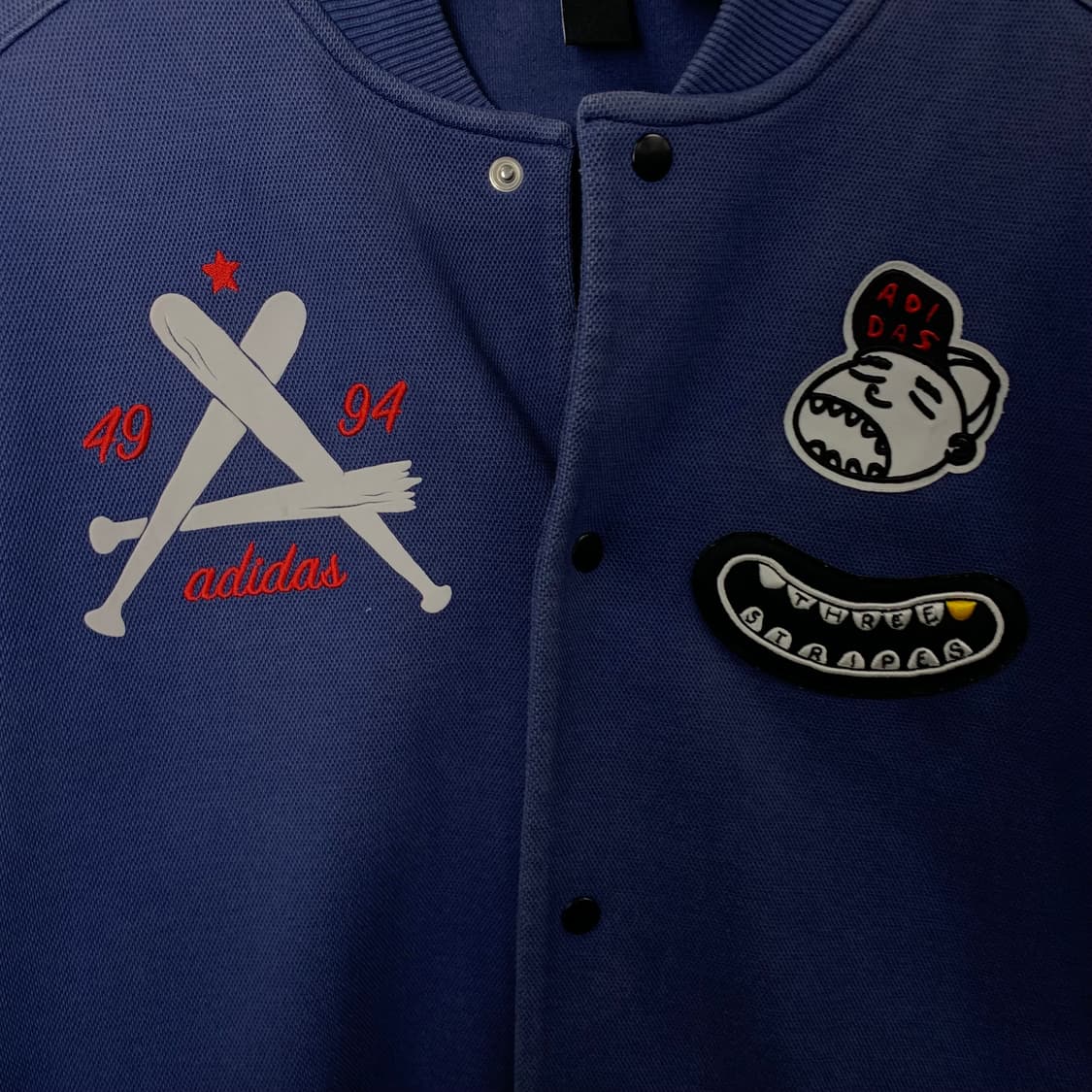 아디다스 패치 코튼 바시티 자켓 상품이미지4