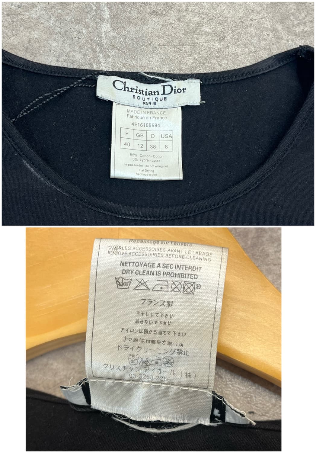 디올 스톤 반팔티 블랙 #csz3234 상품이미지3