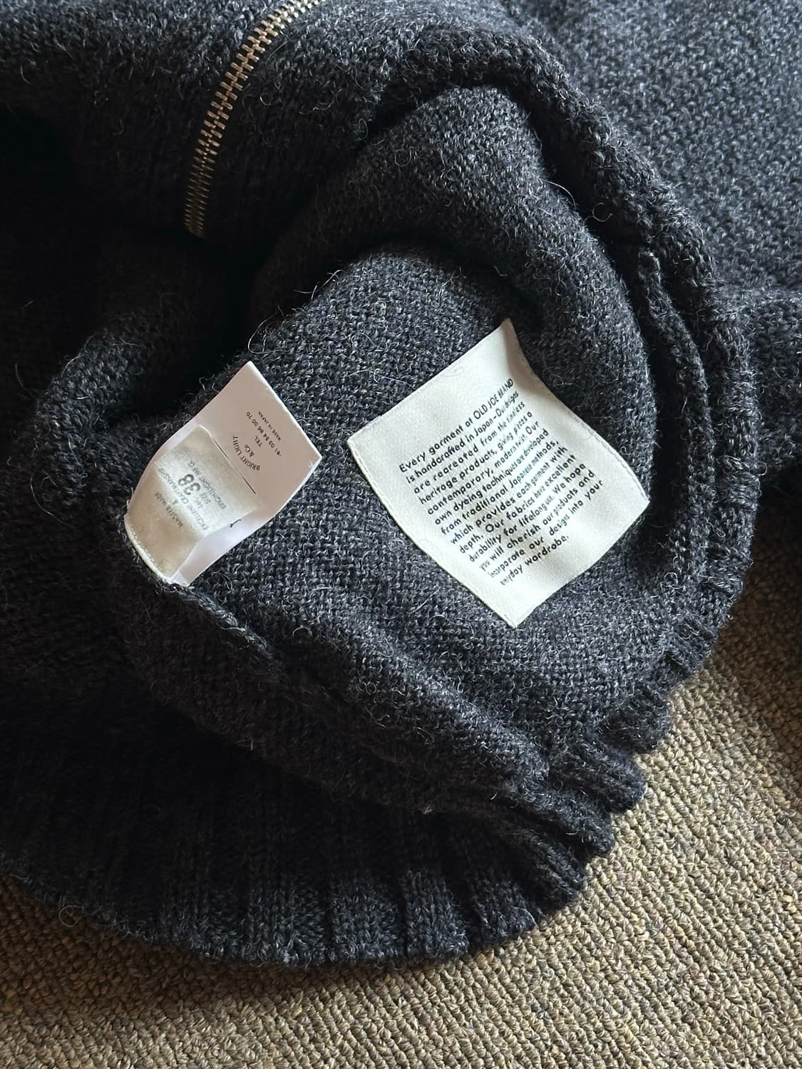 [38] old joe 올드조 트위디 얀 니트 집 스웨터 상품이미지7