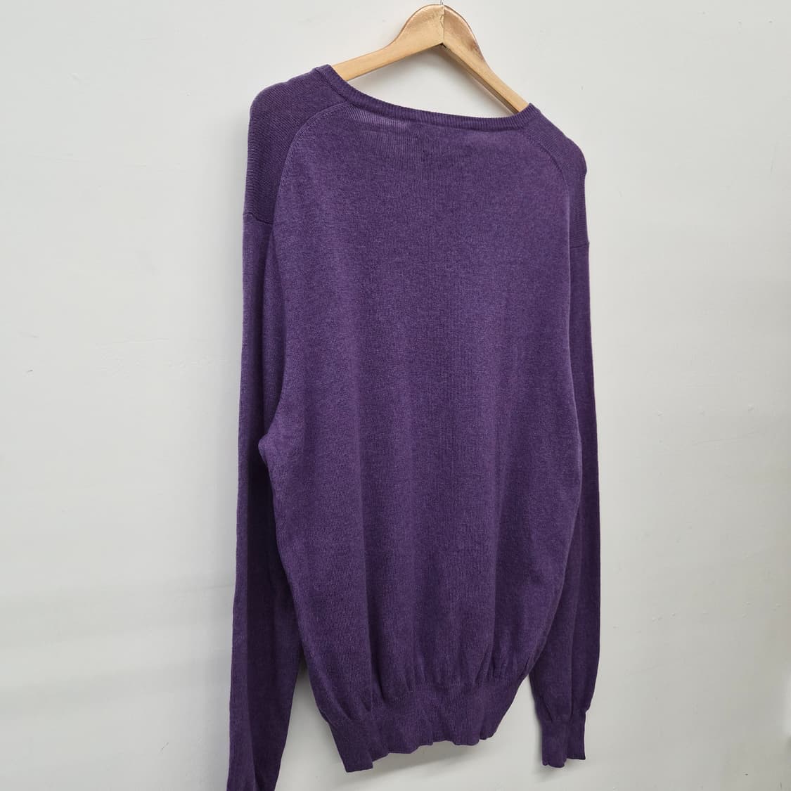 폴로 랄프로렌 V넥 퍼플 니트 남녀공용 XL 상품이미지7