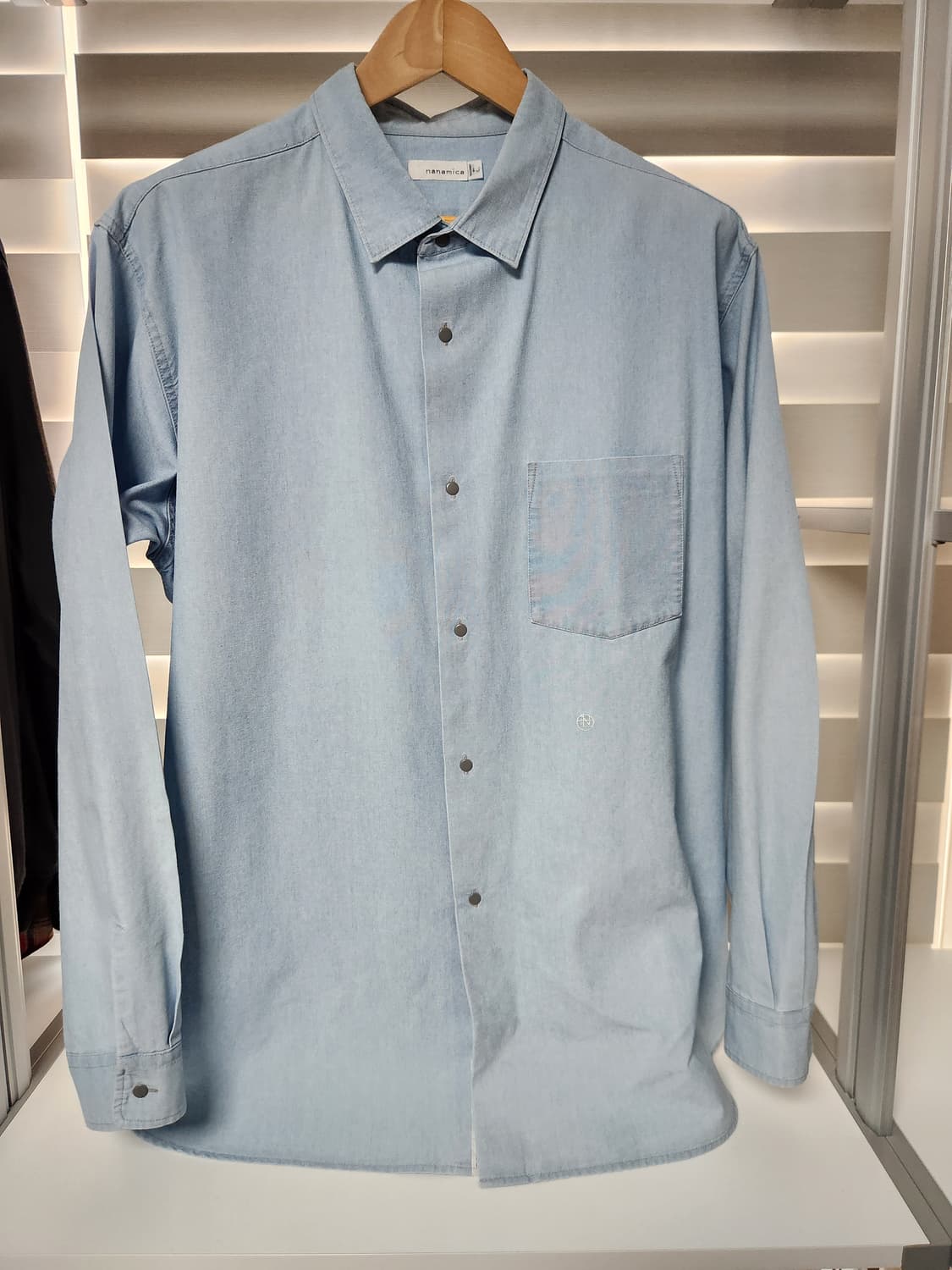 나나미카(Nanamica) 샴브레이 윈드 셔츠 L사이즈 상품이미지2