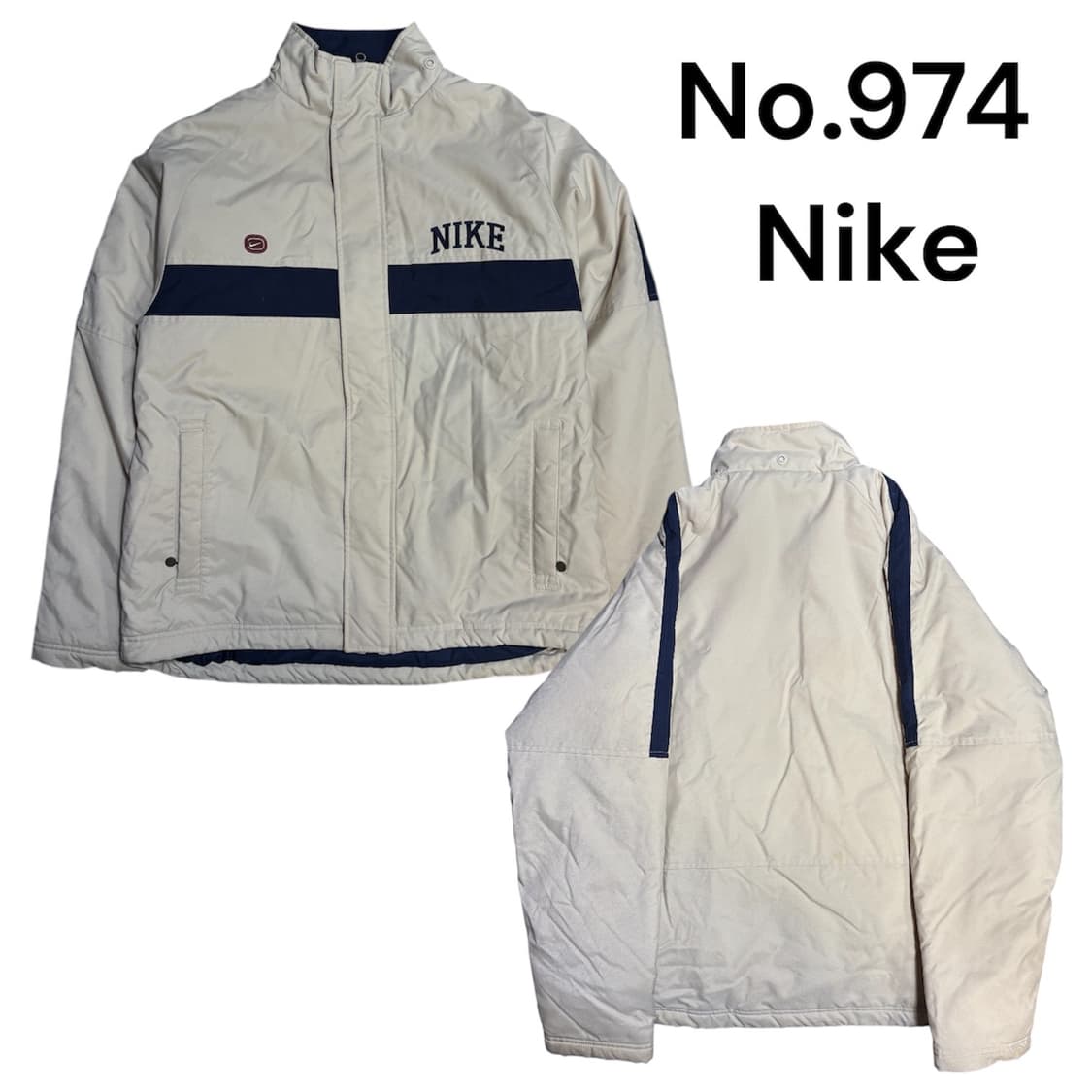 00s 나이키 아이보리 베이지 올드스쿨 점퍼  상품이미지1