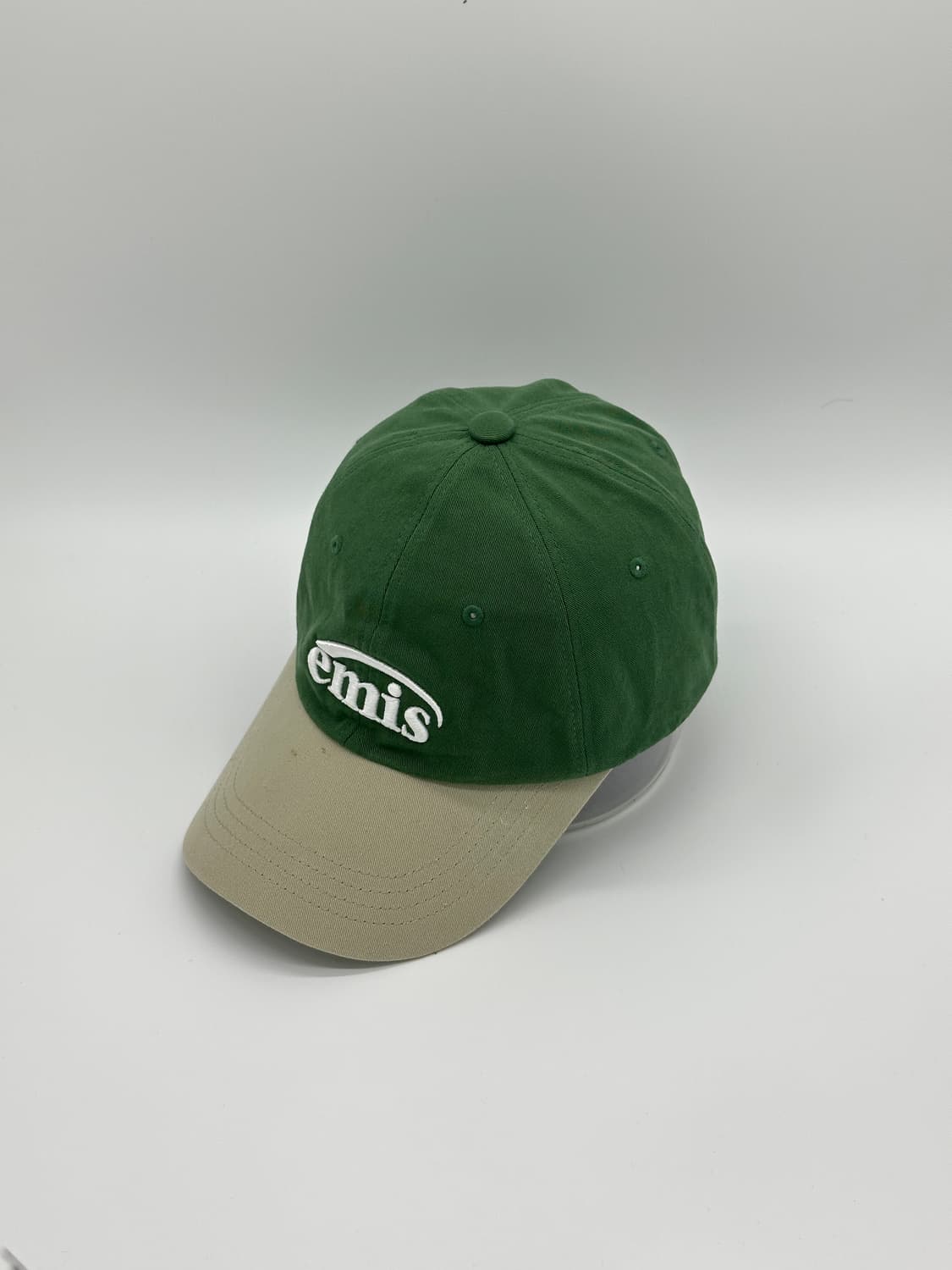 [F] emis 이미스 로고 그린 베이지 볼캡 모자 상품이미지2