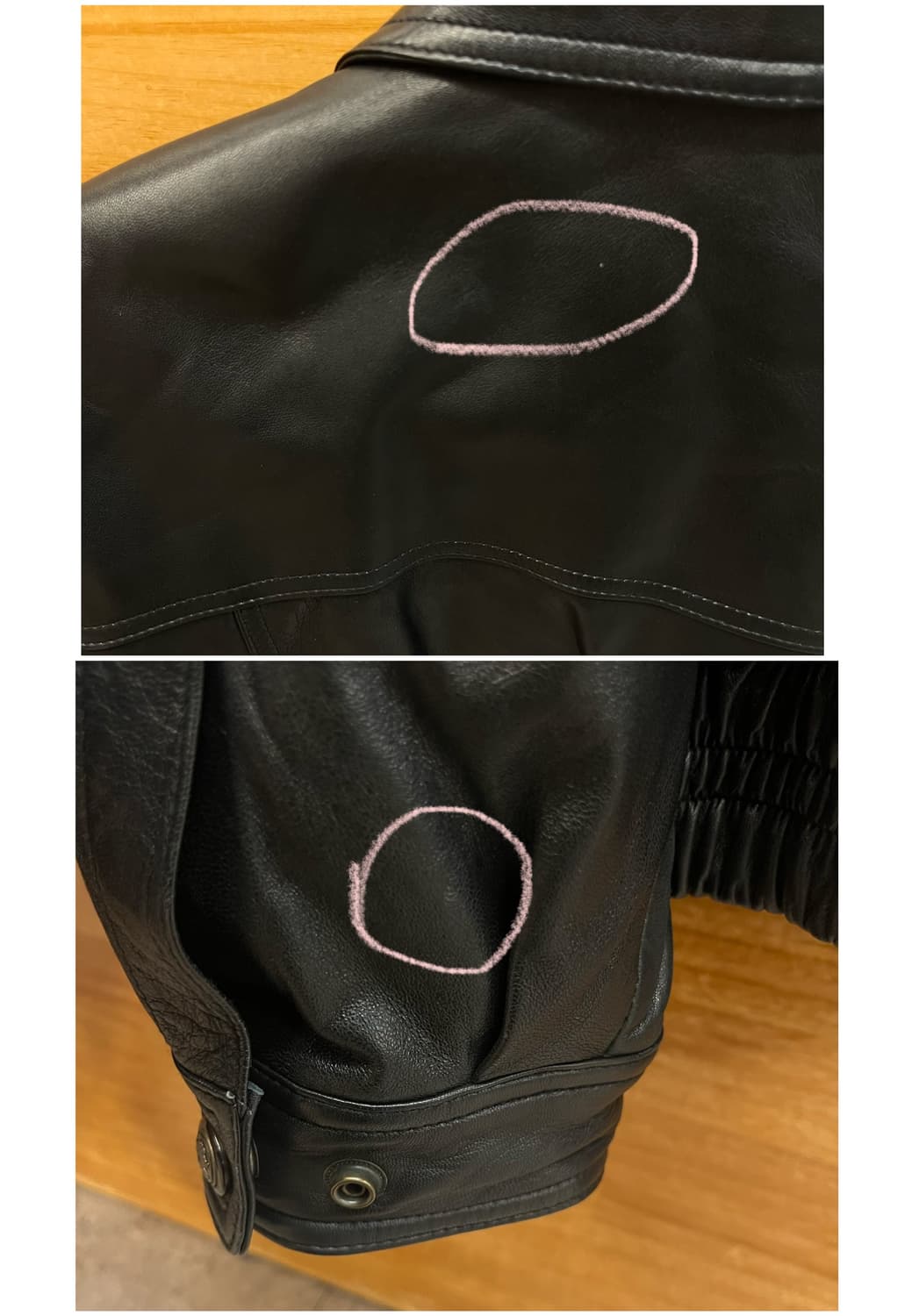 빈티지 양가죽 레더 자켓 블랙 M #csz3942 상품이미지8