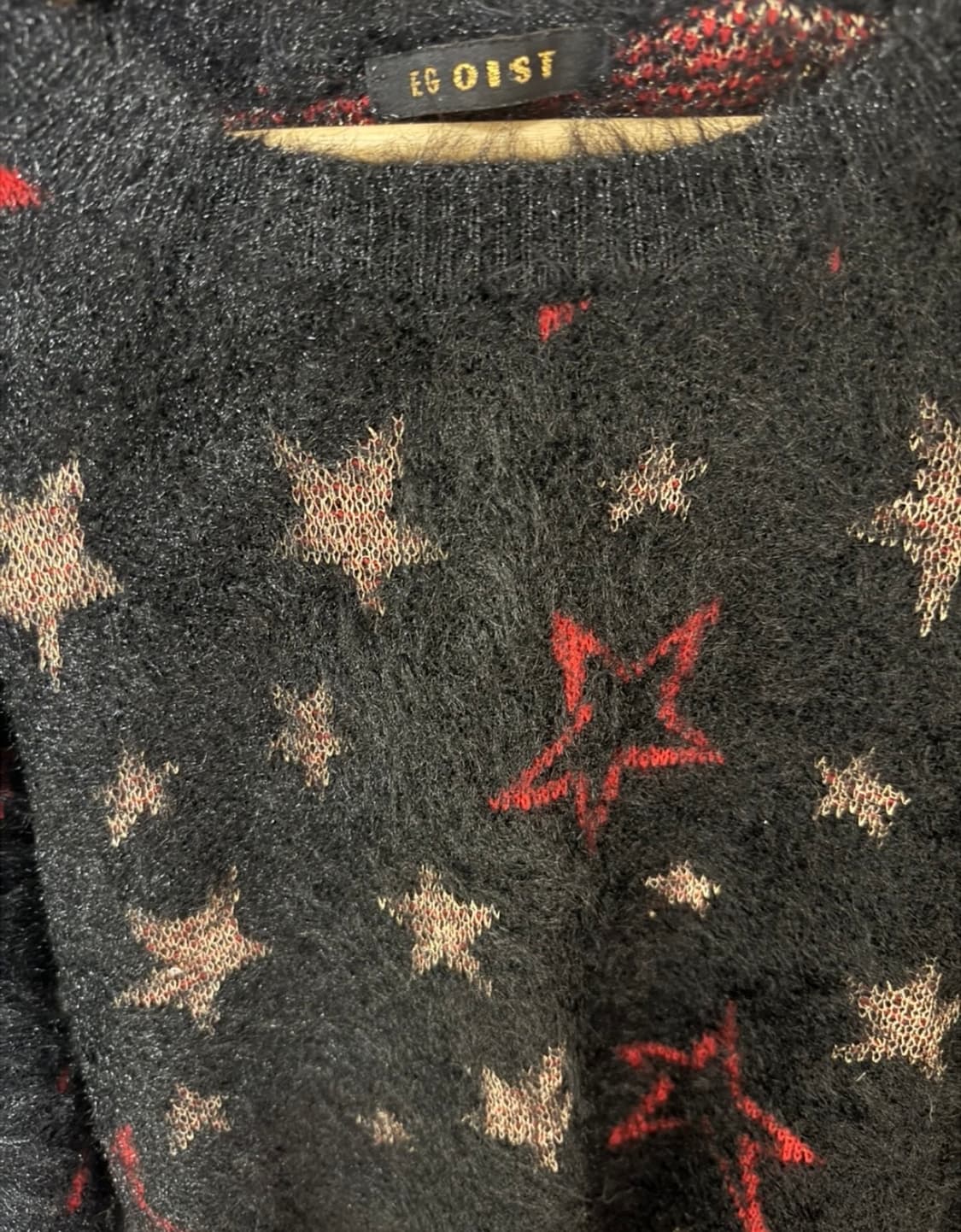 에고이스트 블랙별 니트 상품이미지3