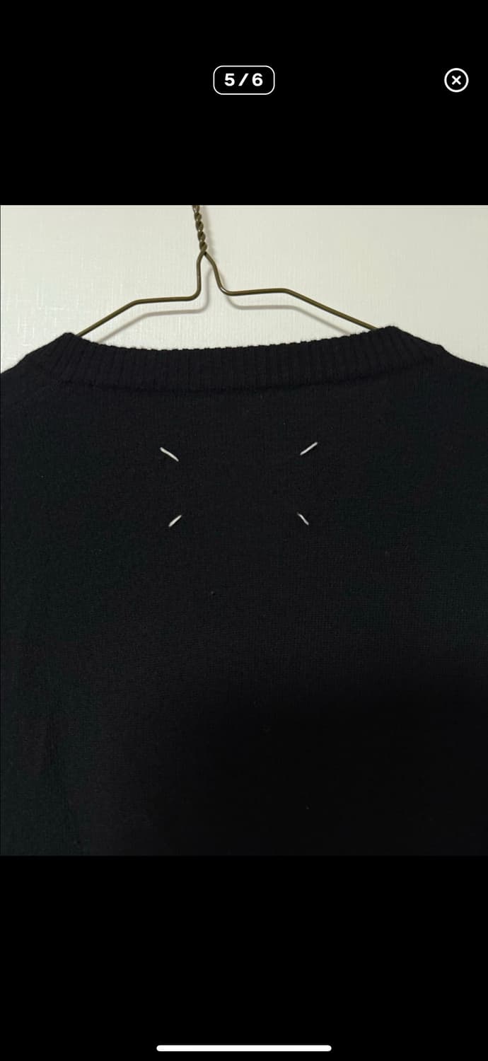 마틴 마르지엘라 레더 엘보우 패치 니트(블랙) 상품이미지4