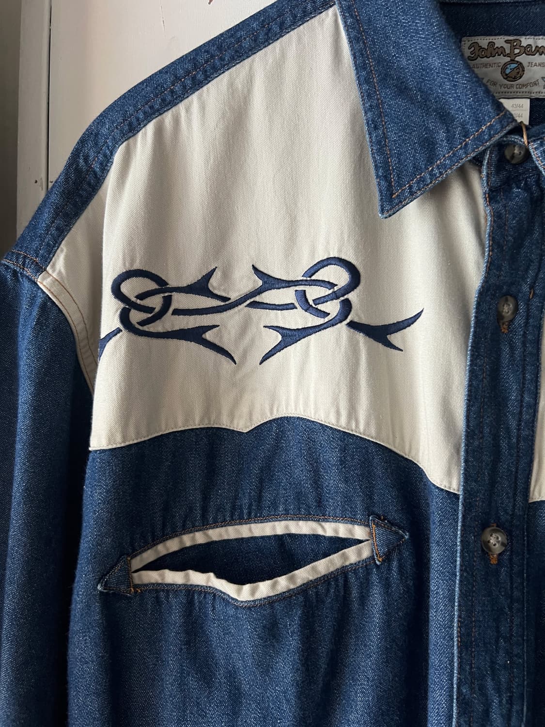 [2XL]90's USA 빈티지 데님 웨스턴 셔츠 상품이미지4