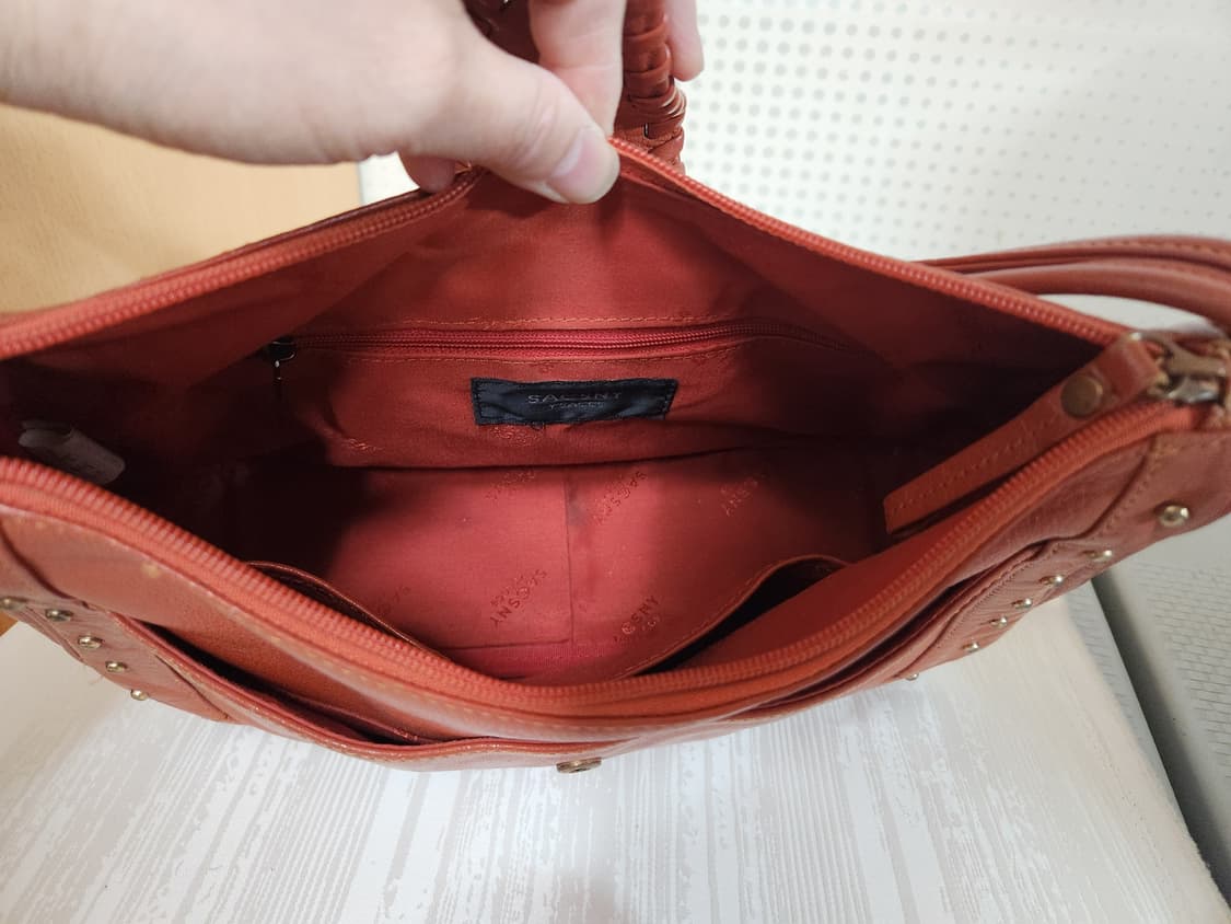 빈티지 소가죽 숄더백 브라운 여성 가방 상품이미지5