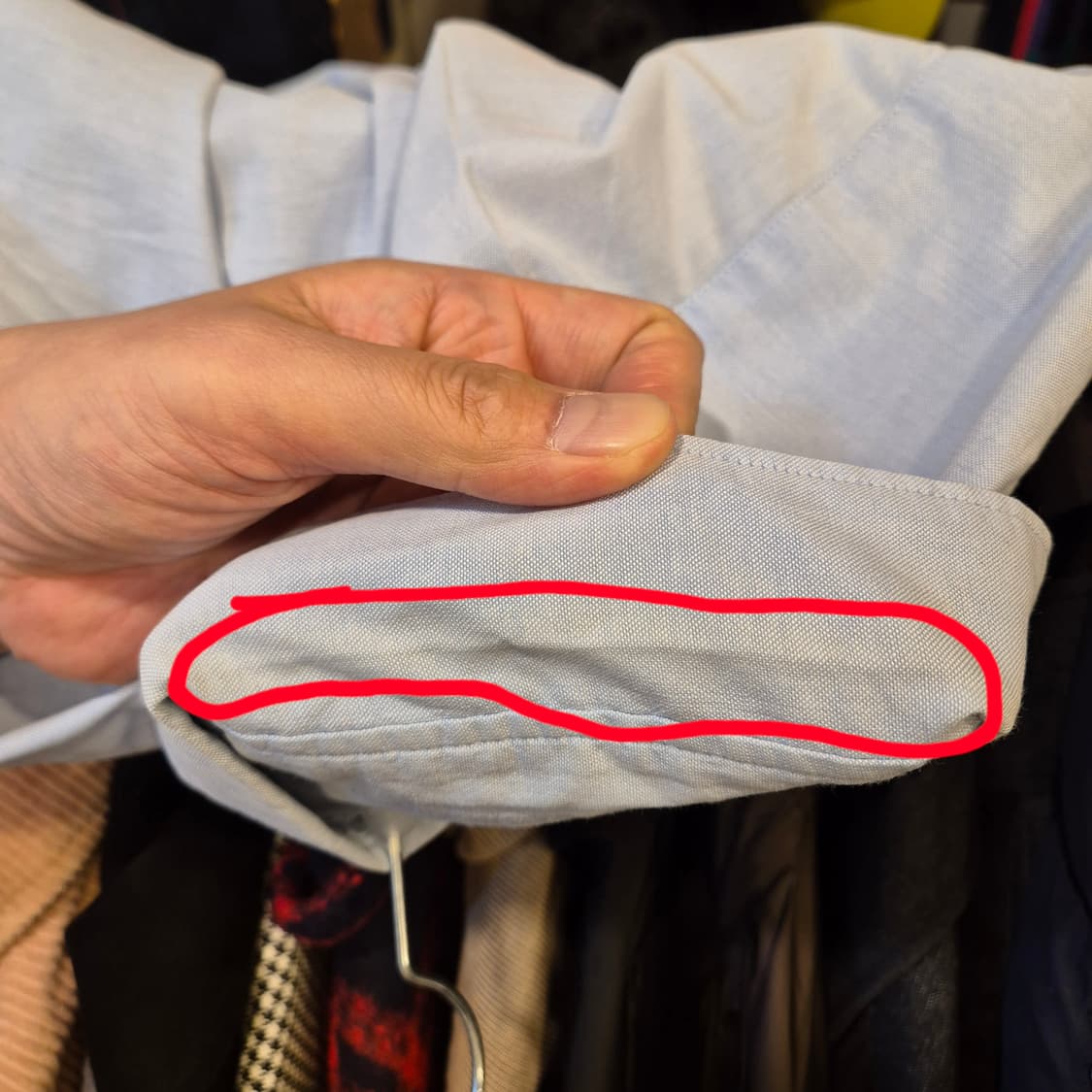 L 헤지스 하늘색 면셔츠 상품이미지7