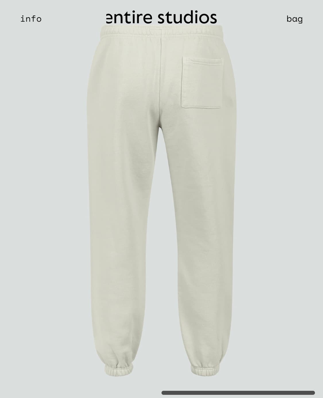 엔타이어스튜디오 헤비 스웻 팬츠 L 새상품 상품이미지2