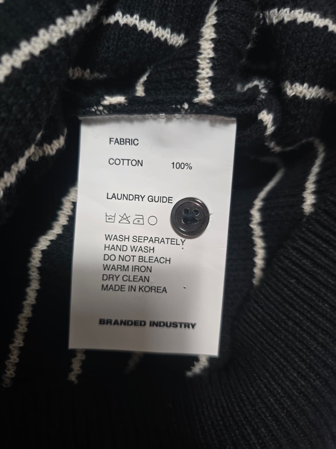 브랜디드 하드 트위스트 라운지 카라 코튼 니트 
M 상품이미지6