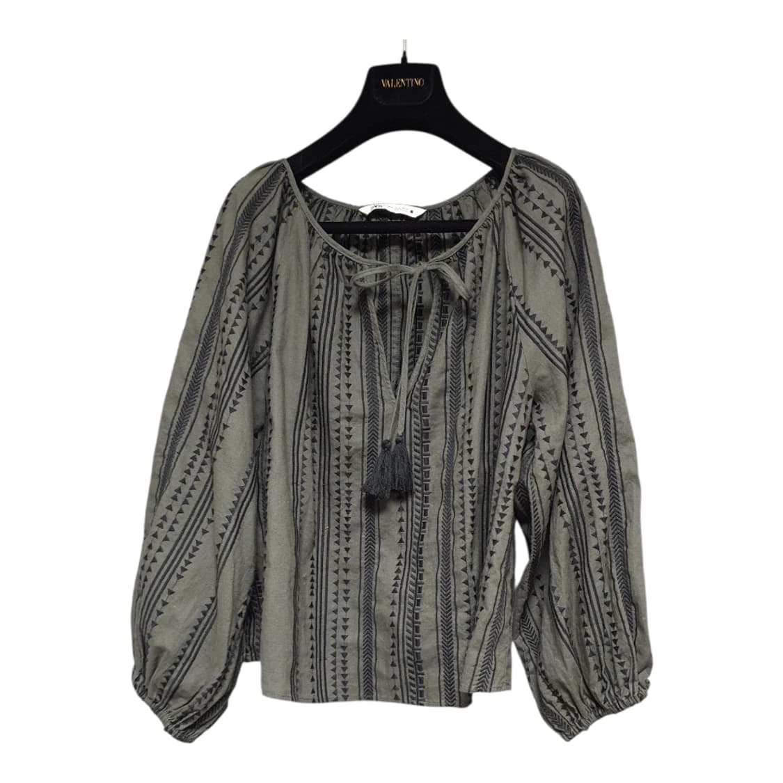 Zara 자라 에스닉 자수 테슬 블라우스 m or s~m 상품이미지1