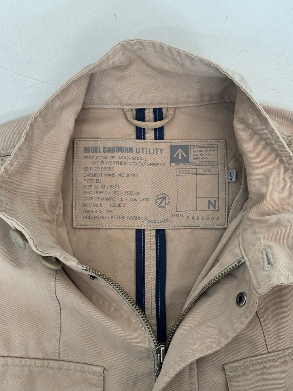 Nigel Cabourn Utility Jacket 상품이미지5