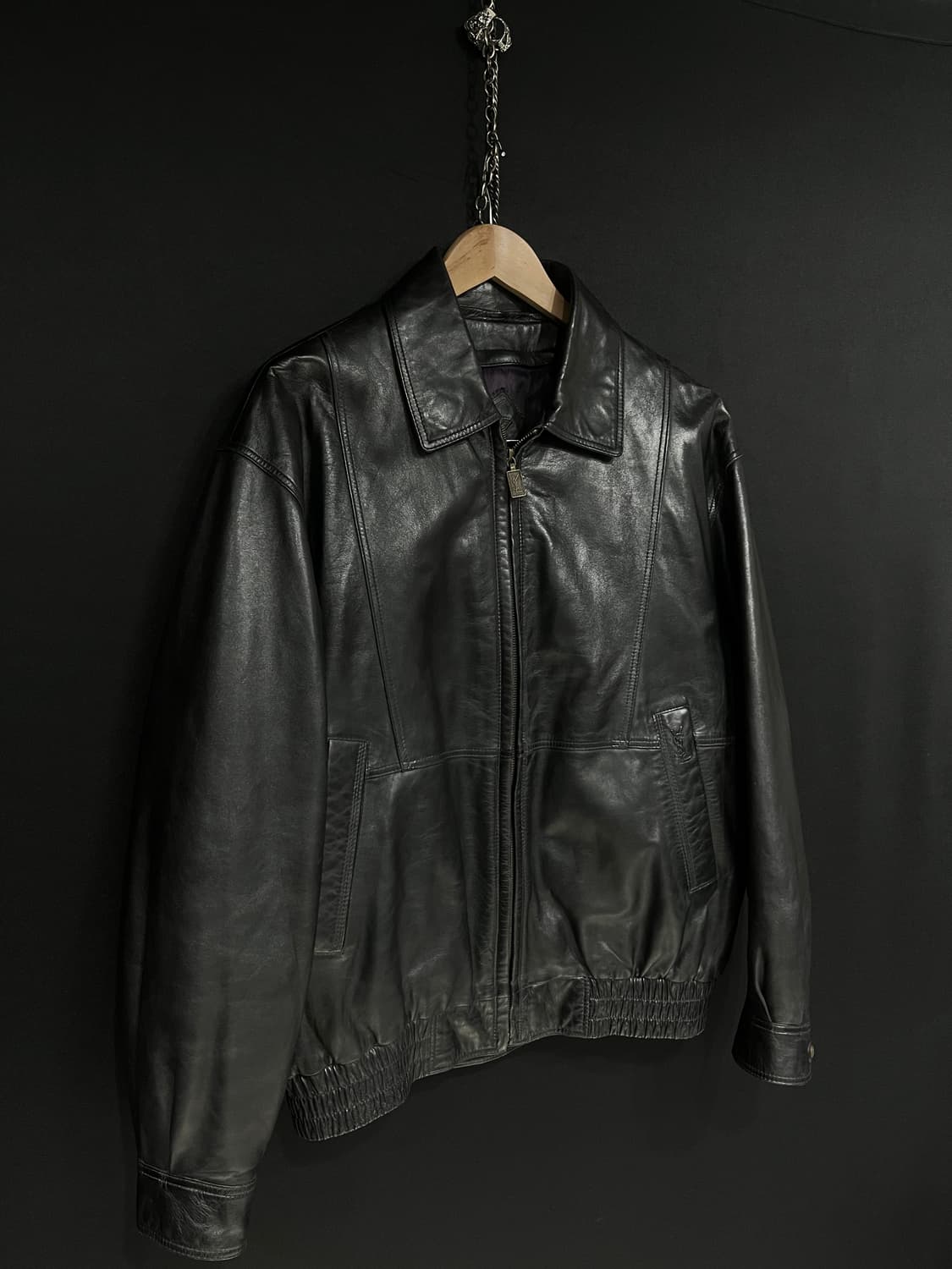 입생로랑 가죽 봄버 상품이미지4