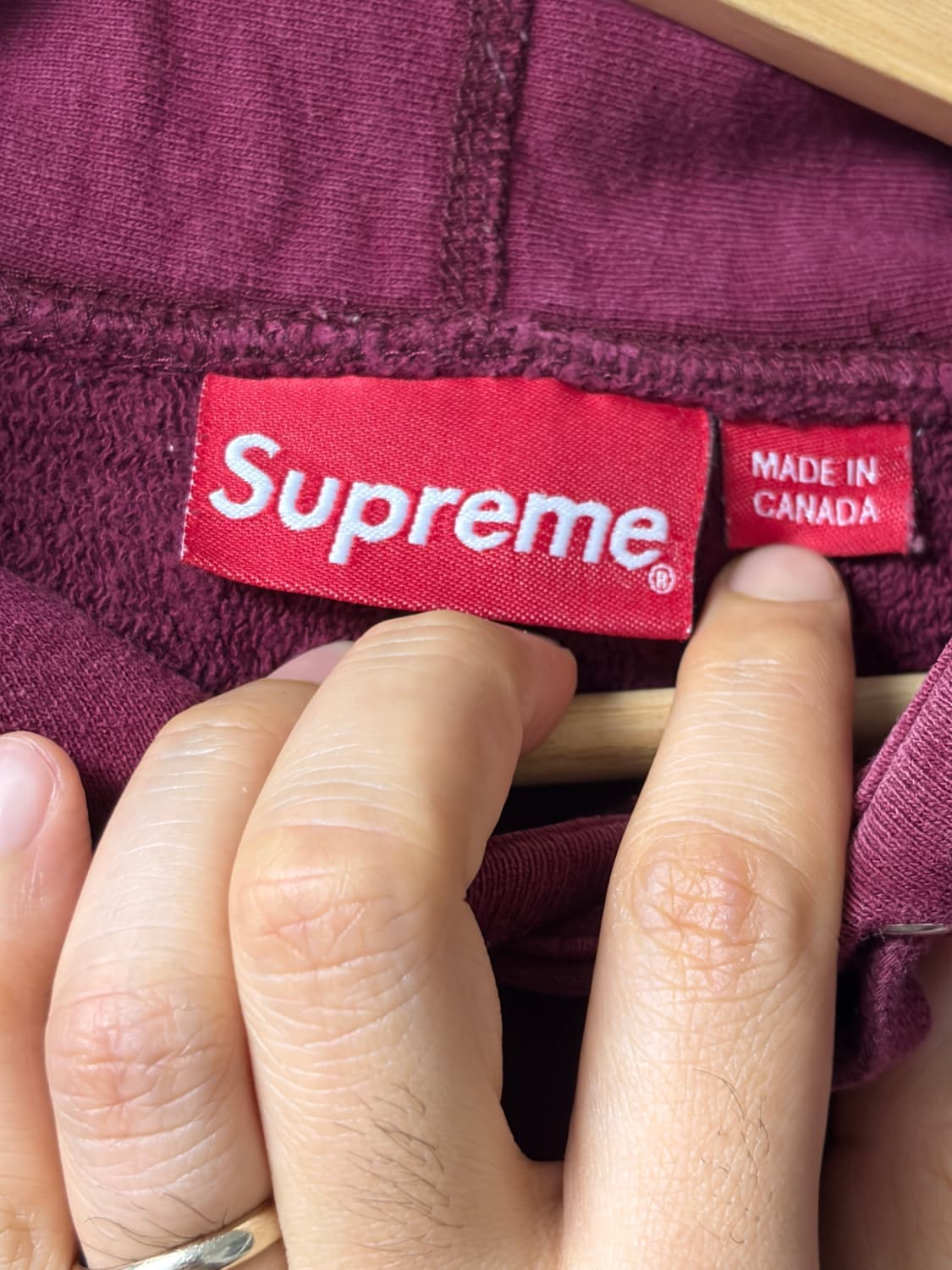 15ss 슈프림 X 래리 클락 키즈 버건디 후드 상품이미지4