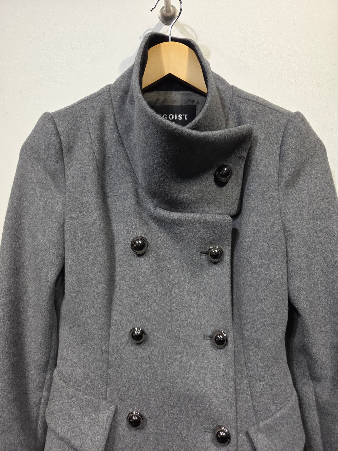 EGOIST 에고이스트 하이넥 플레어 울 코트 상품이미지3