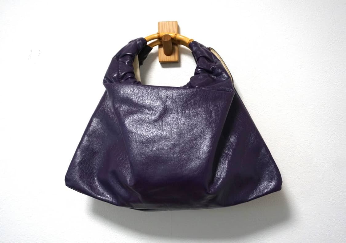 꼼데가르송 대나무 핸들 레더 호보백 상품이미지2