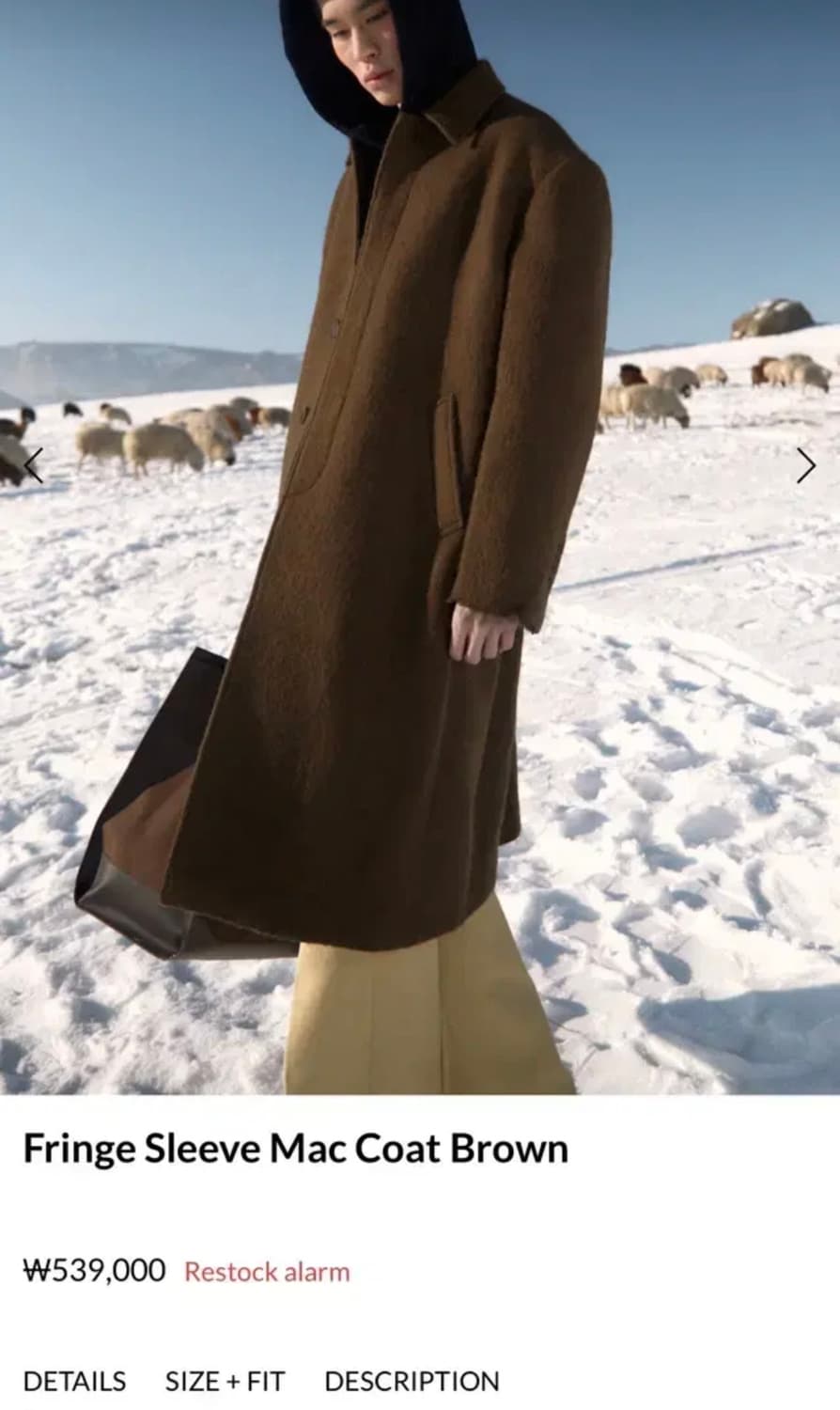 Stu 프린지 브라운 맥 코트 L사이즈 상품이미지2