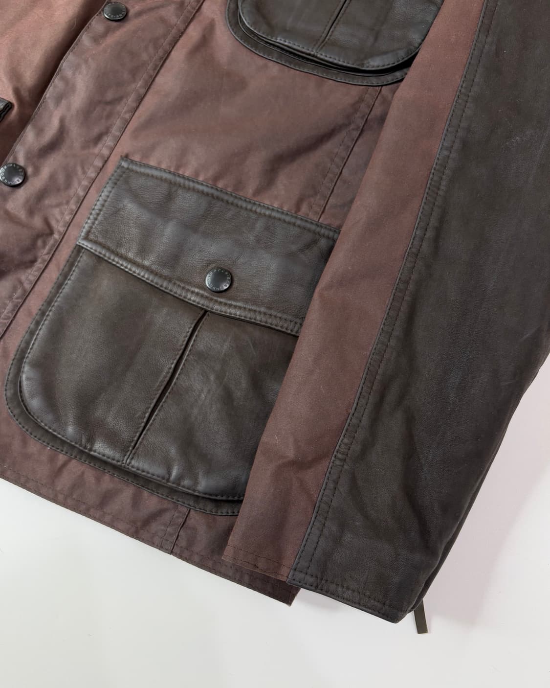 Barbour 바버 투포켓 브라운컬러 왁스 자켓 상품이미지3