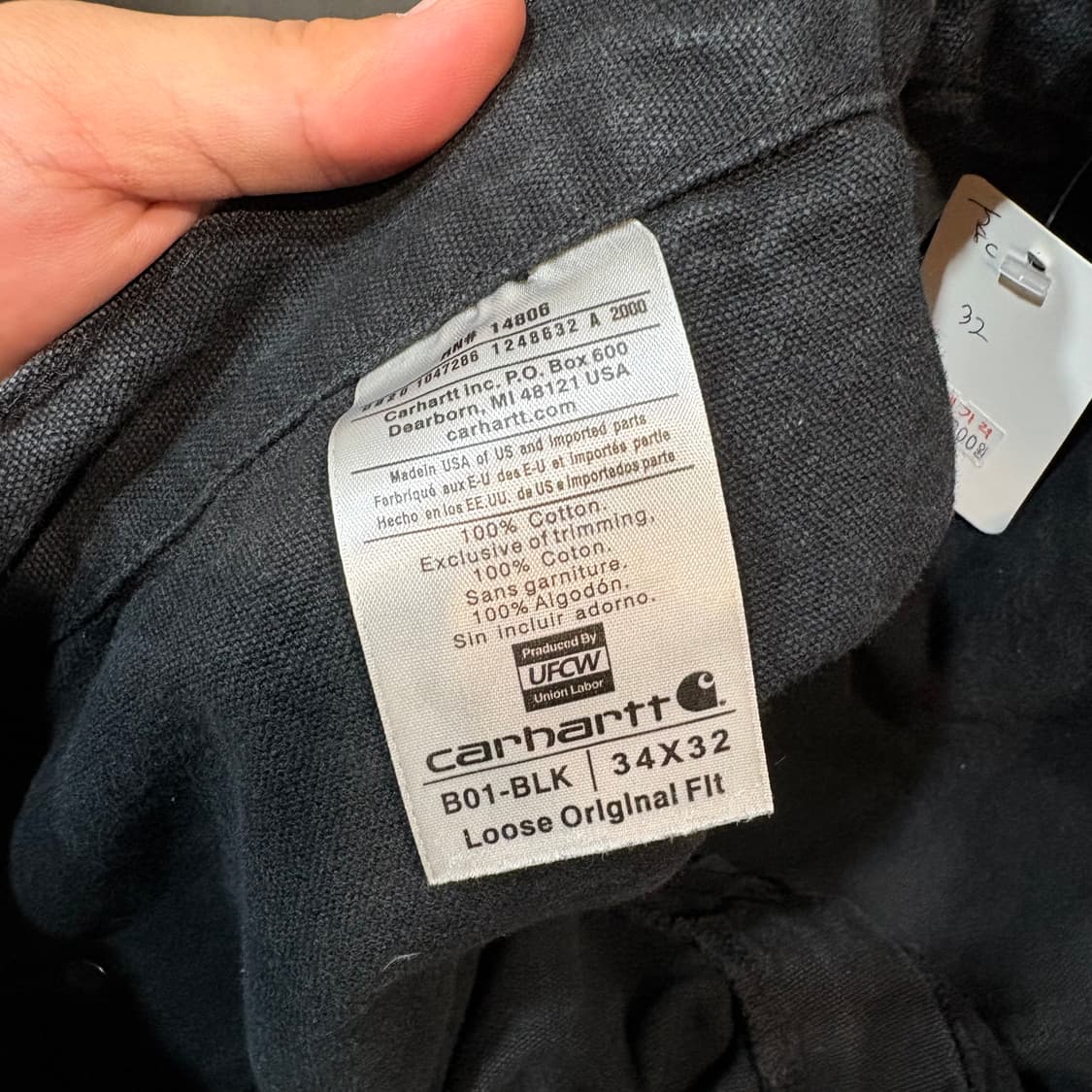 [34X32] CARHARTT 칼하트 루즈핏 카펜터 팬츠 상품이미지8