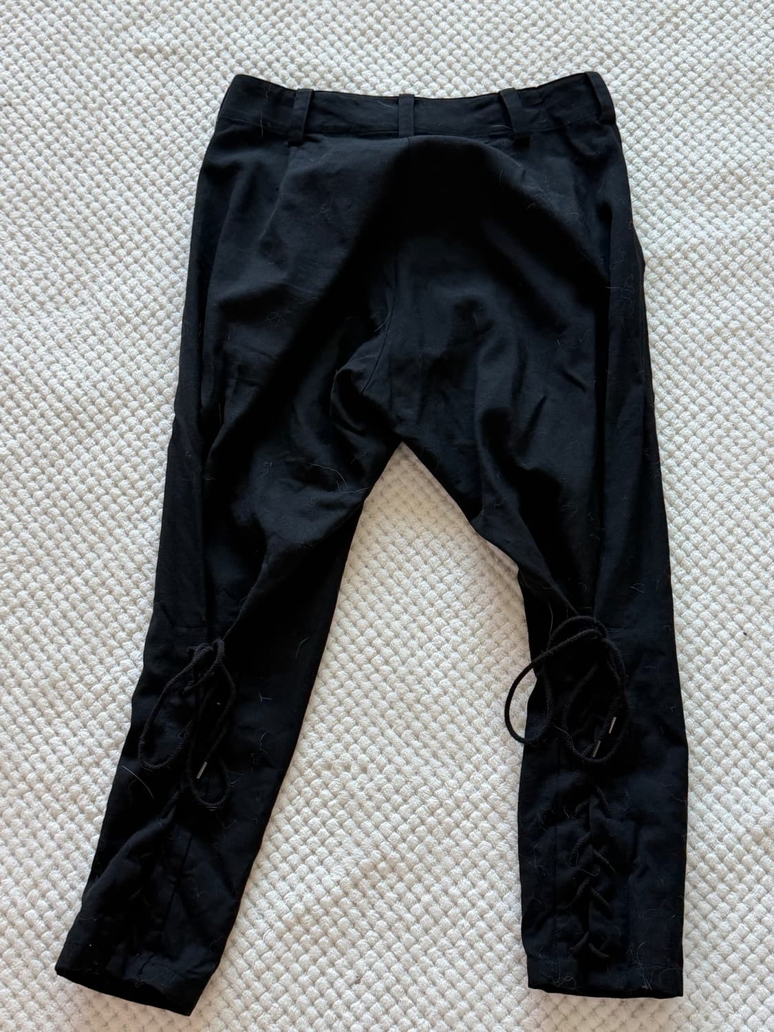 요지야마모토 레이스업 사루엘 팬츠 상품이미지2