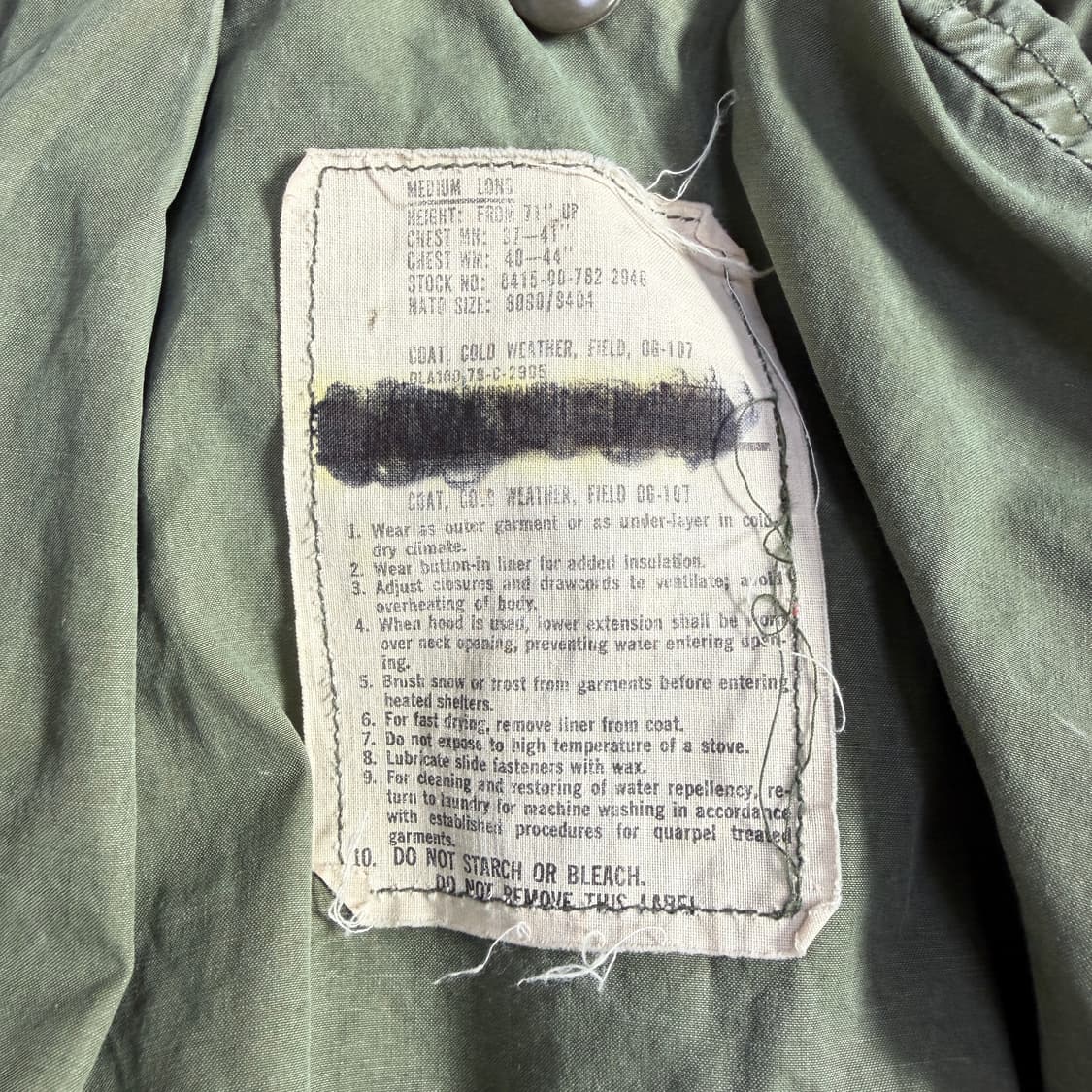 오리지널 M-65 3세대 미디움 롱 상품이미지8