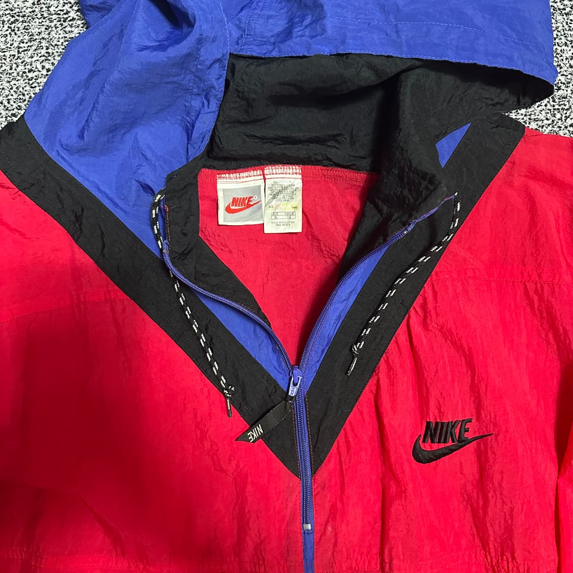(XL) 나이키 90s 아노락 바람막이 레드/블루 상품이미지3
