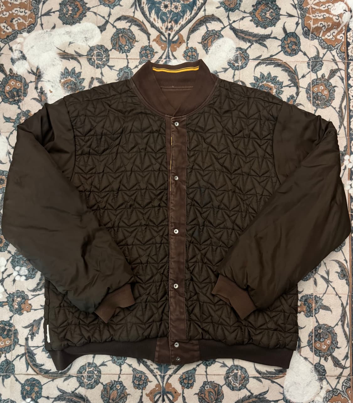 빈티지 나이키 브라운 퀼팅 바시티 자켓 상품이미지5