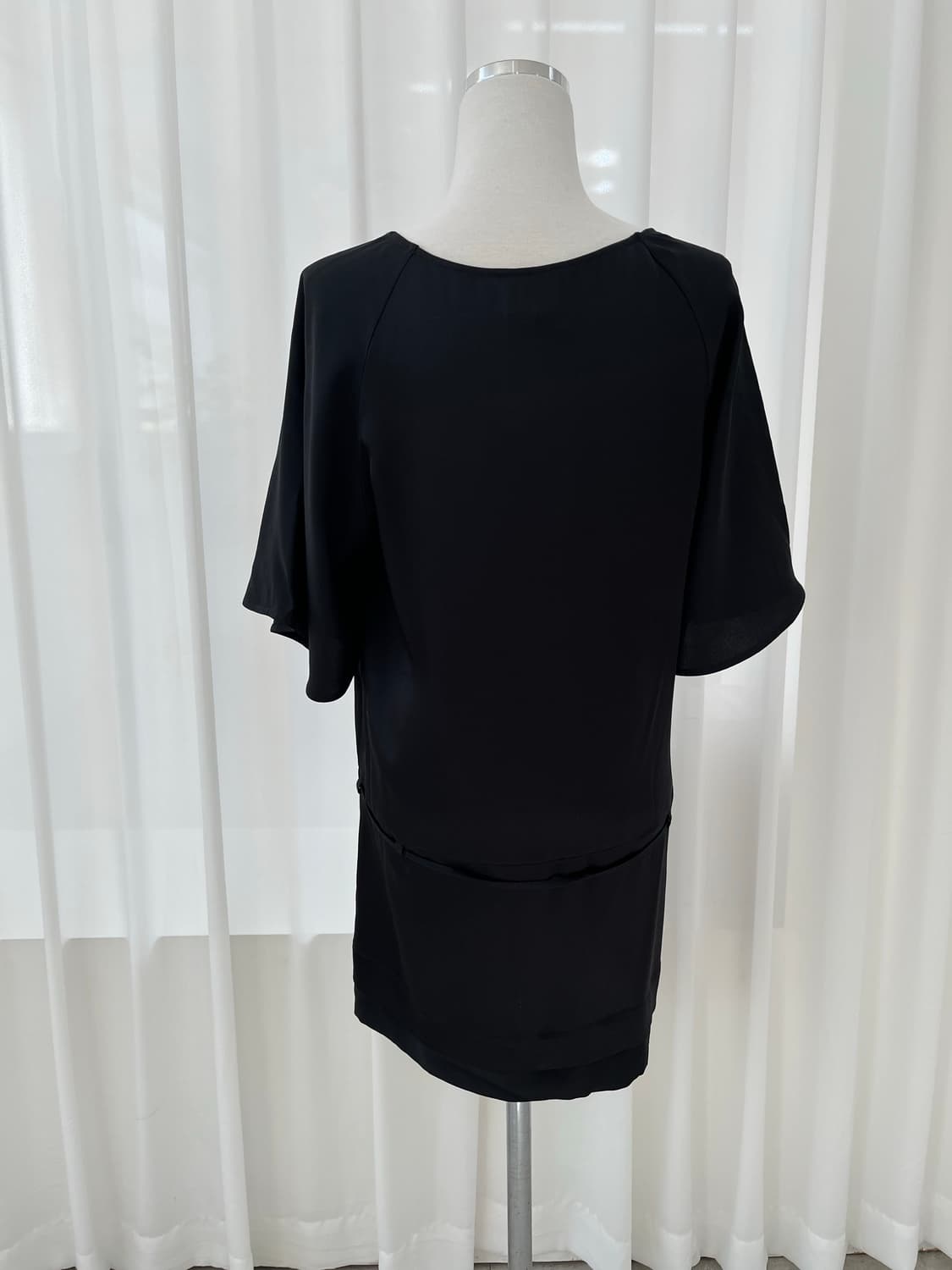 샤넬 블랙 실크 블라우스 36 상품이미지3