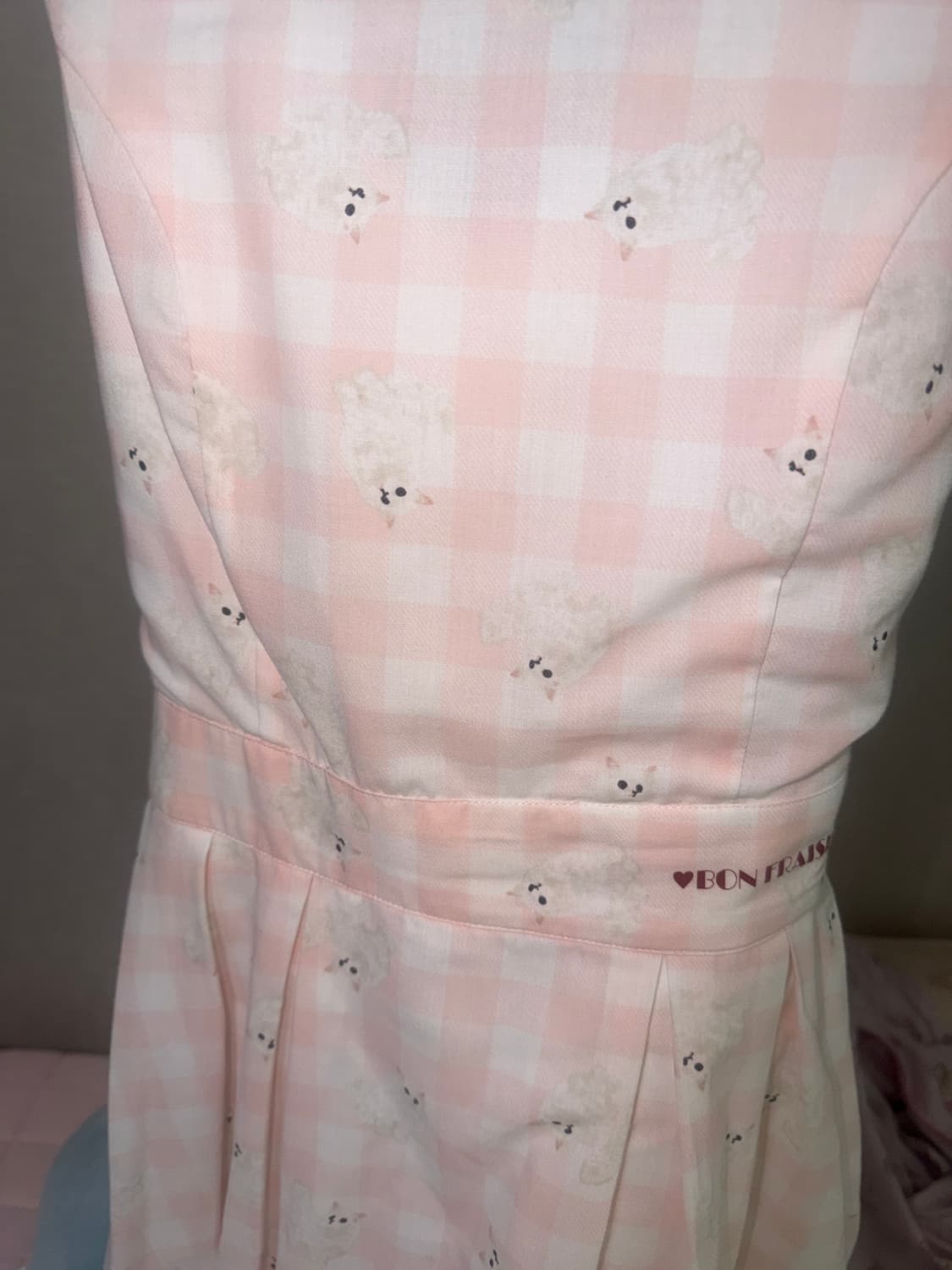 앙크루즈 핑크 고양이 원피스 러블리 로리타 양산형 상품이미지6