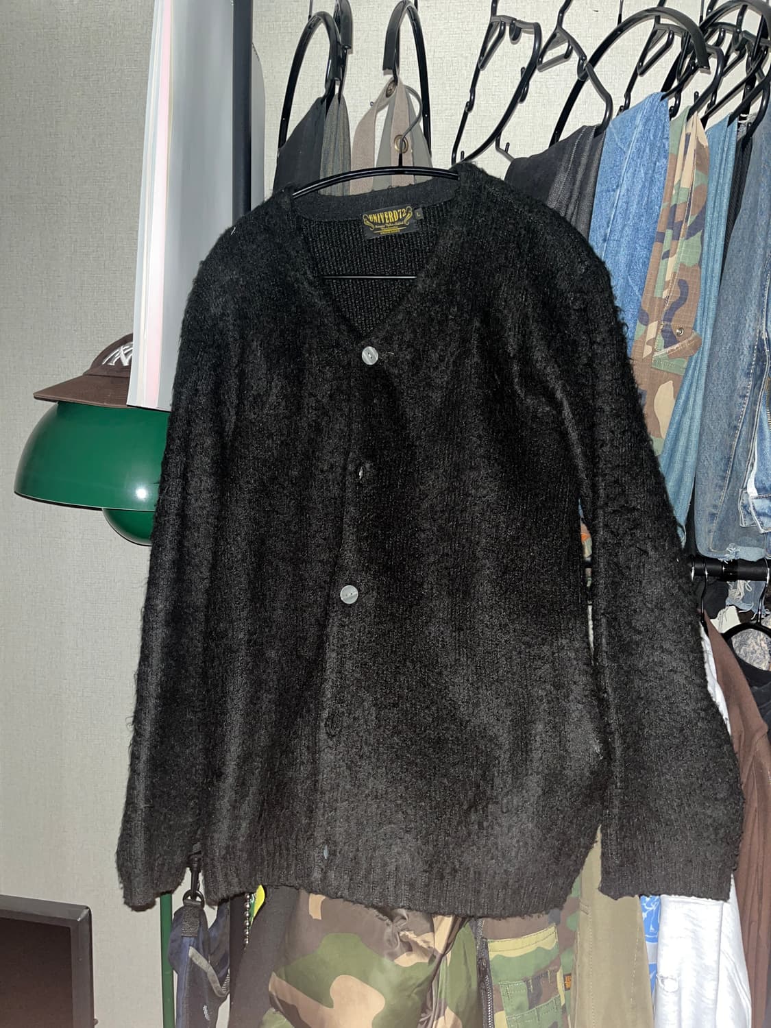 L 유니버드72 모헤어 가디건 블랙 상품이미지2