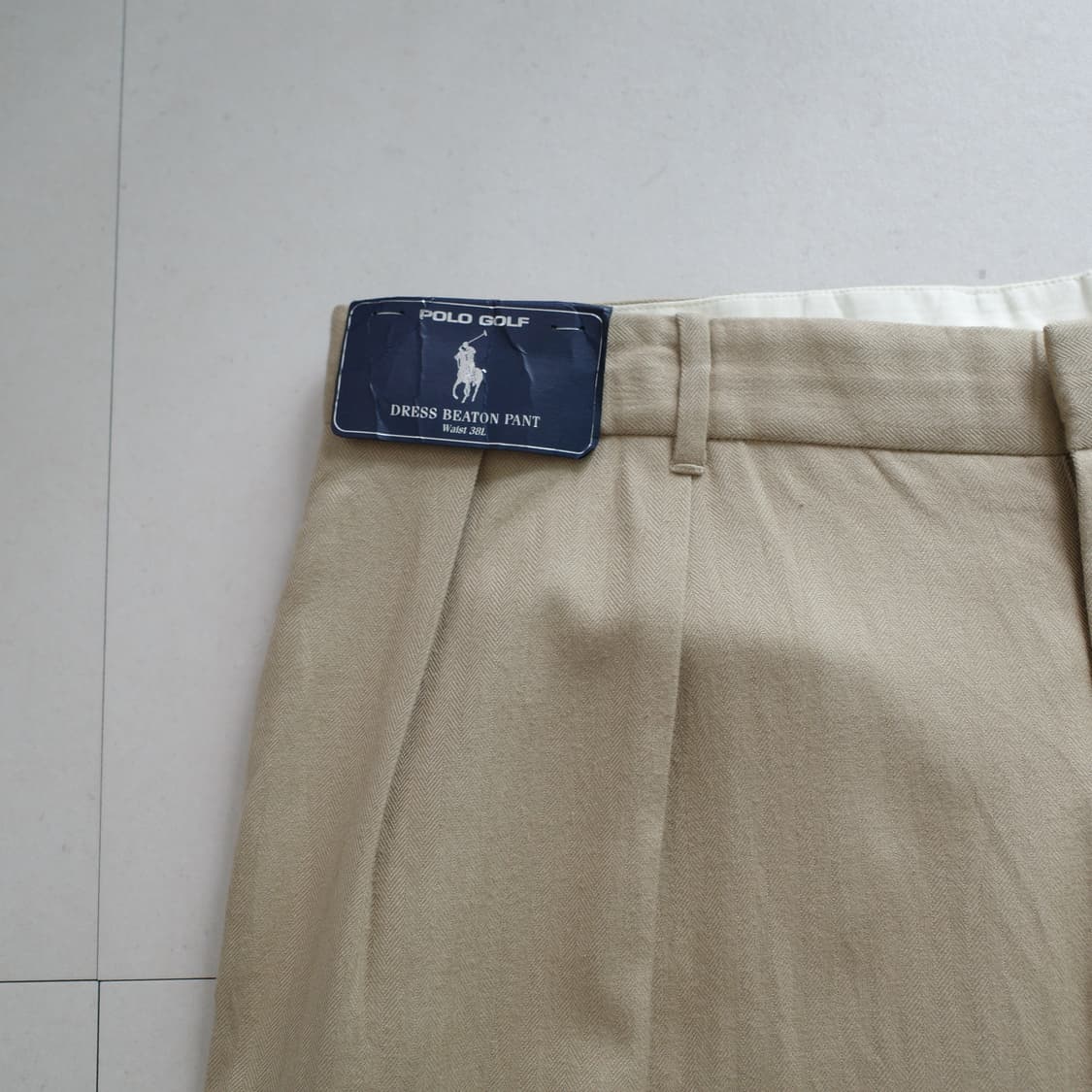 90s 폴로 골프 헤링본 HBT 투턱 실크 슬랙스 팬츠 상품이미지2