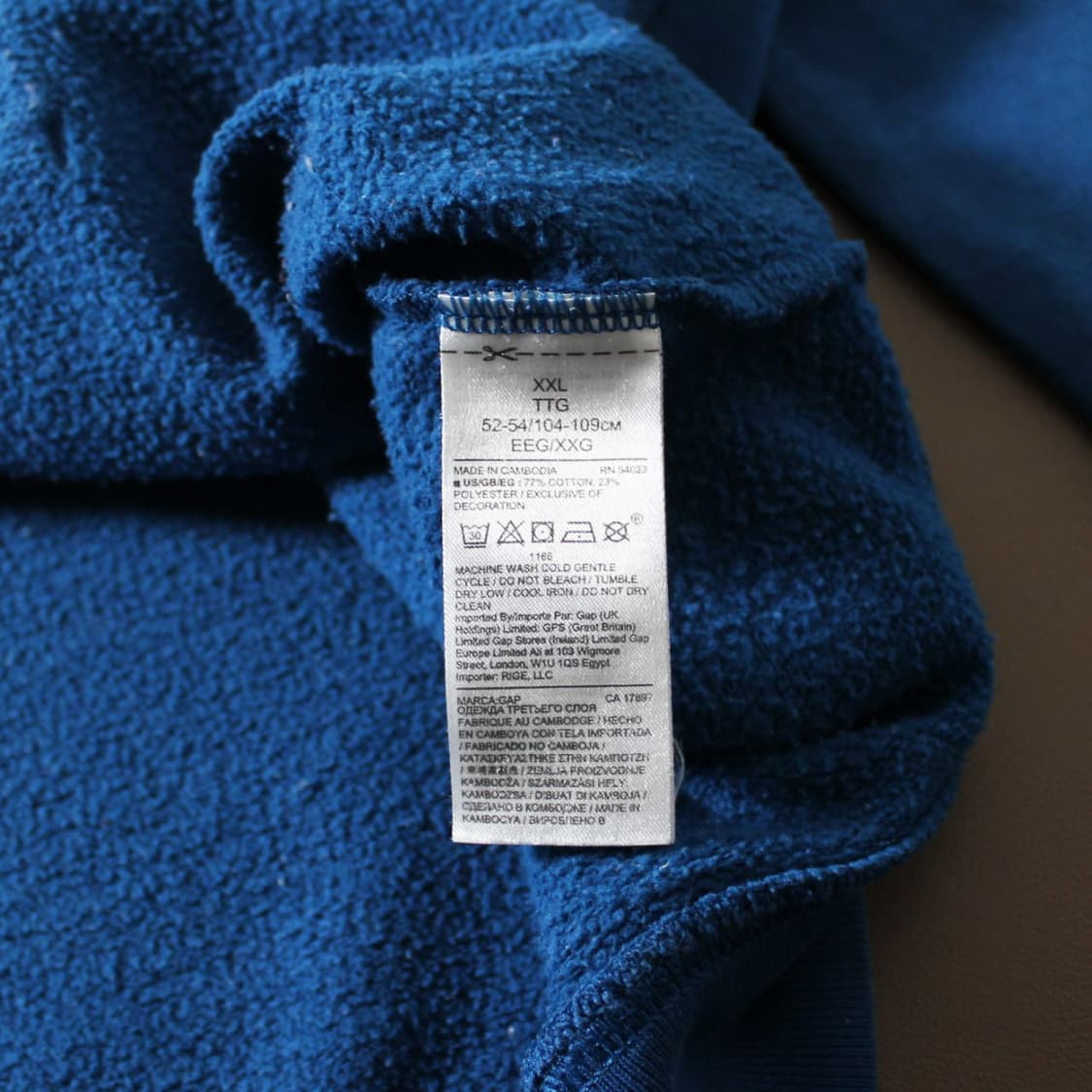 GAP 갭 블루 기모 후드티 상품이미지5