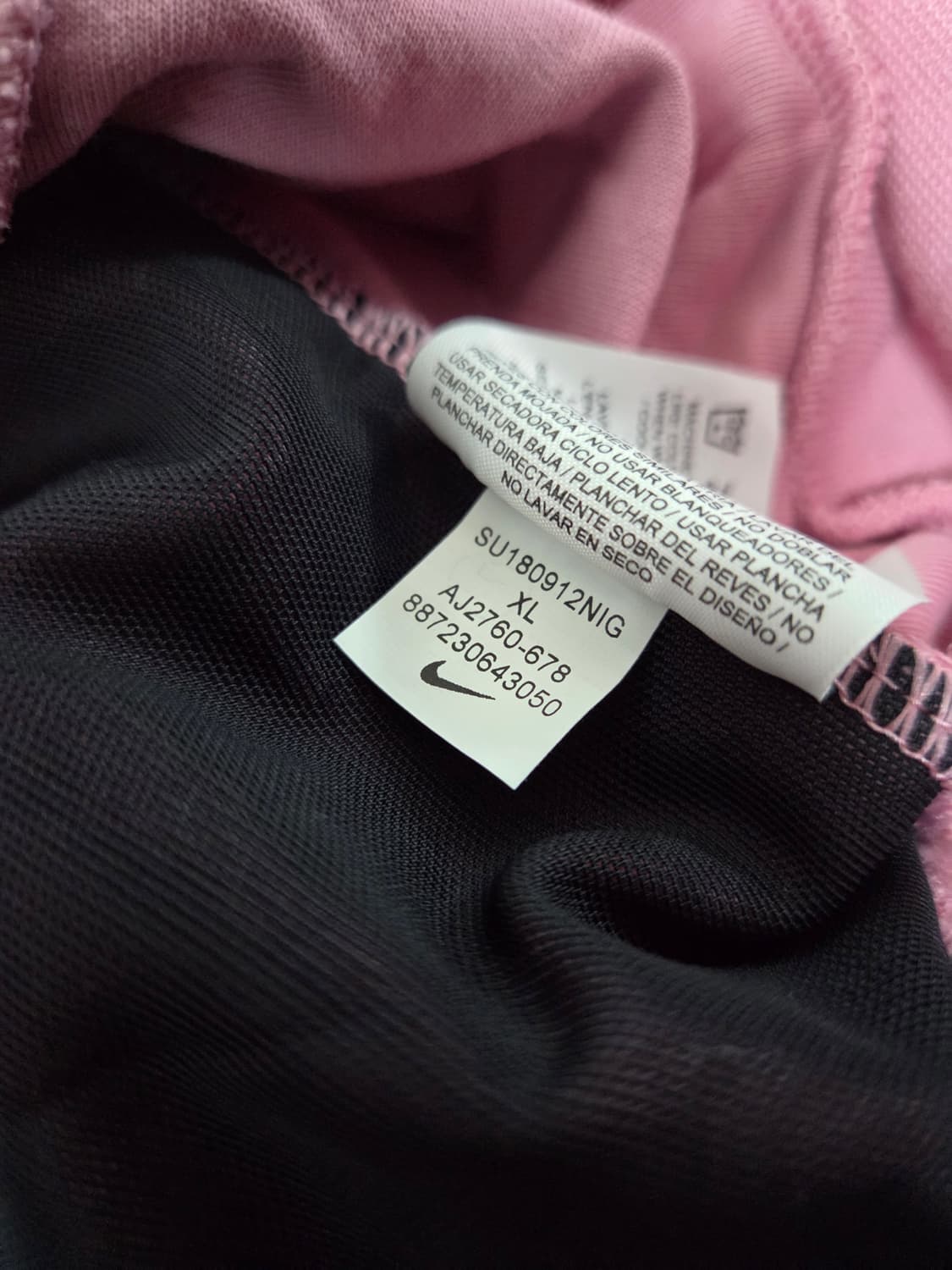 ACG 나이키 랩 LAB 컴퍼넌트 후드 플리스 7부 크루넥셔츠 핑크 XL 상품이미지4