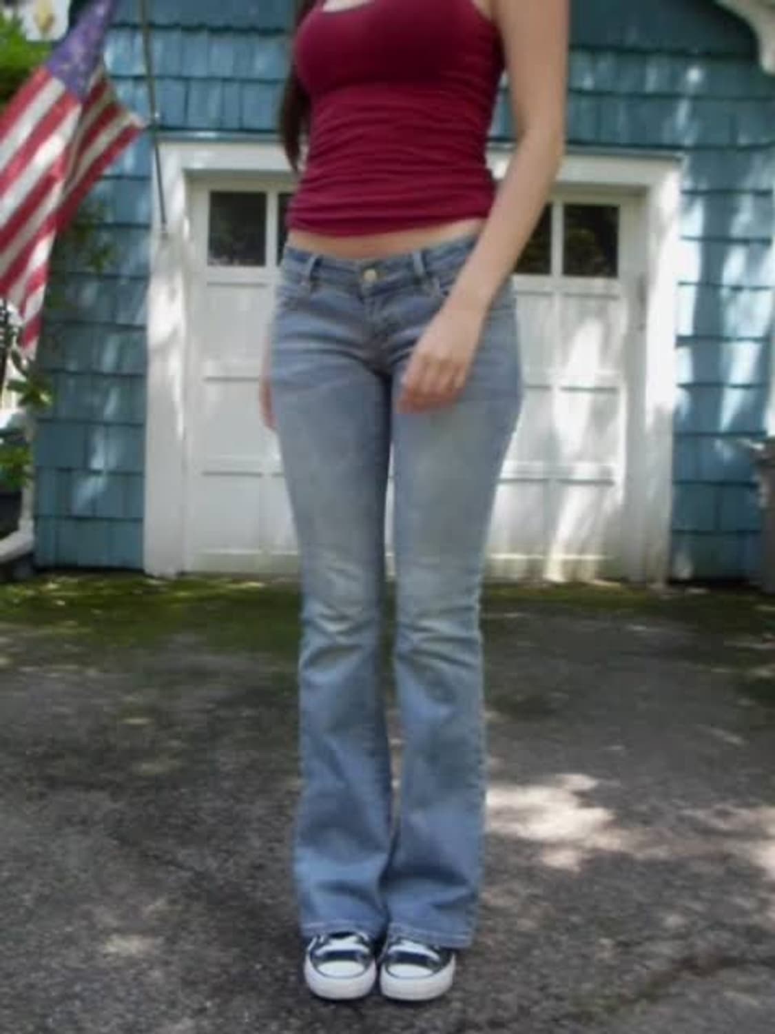 y2k 갸루 로우라이즈 부츠컷 데님 연청 상품이미지2