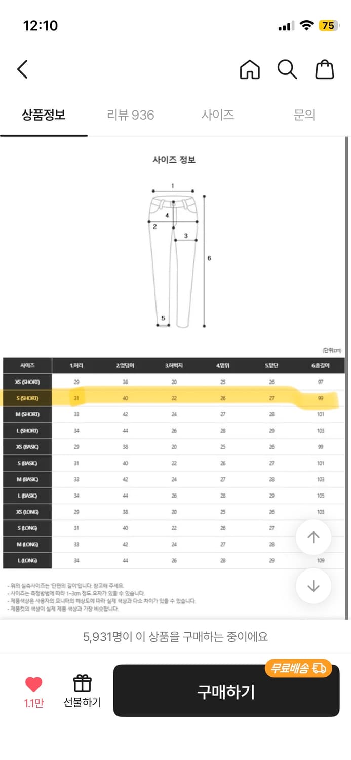 뮤트유 불금팬츠 블러워싱 몸매보정 부츠컷팬츠 미스치프 보헤미안서울스컬프터 상품이미지6