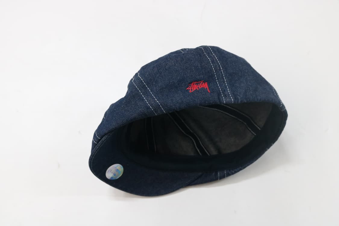 스투시 Stussy  빈티지 데님 레드 로고 자수 헌팅캡 (L/XL) 상품이미지10