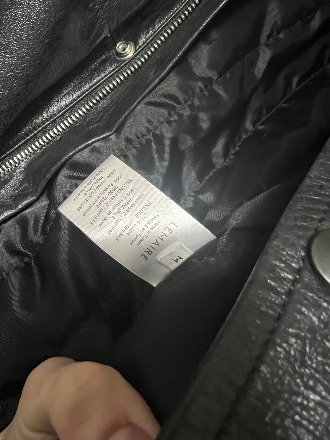 르메르 22fw 크링클드 레더 블루종 M 상품이미지6