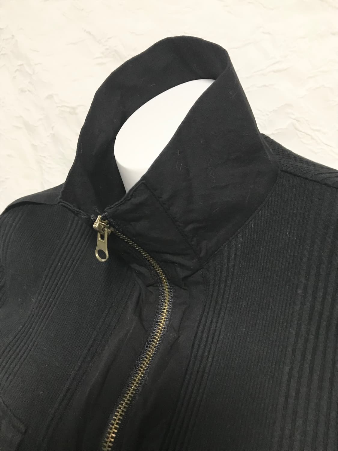 빈티지 beaumere 갸루 펑크 투웨이 금장 포켓 골지 집업 상품이미지4