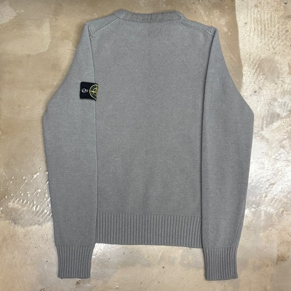 S 스톤아일랜드 와펜 패치 그레이 울 니트 상품이미지3
