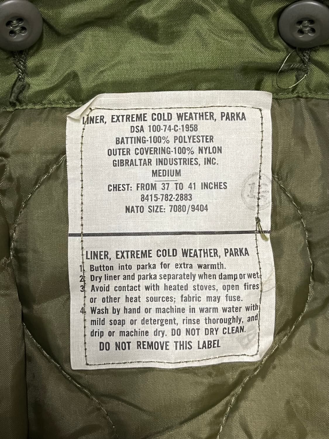 M65 피시테일 개파카 M 데드스탁 상품이미지3