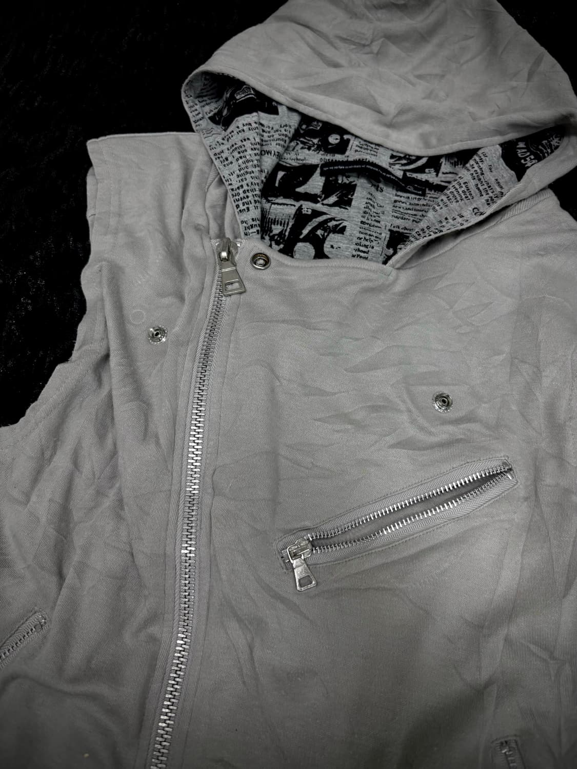 “Quash” 00’s Over Hoodie Print Side zipp 상품이미지5